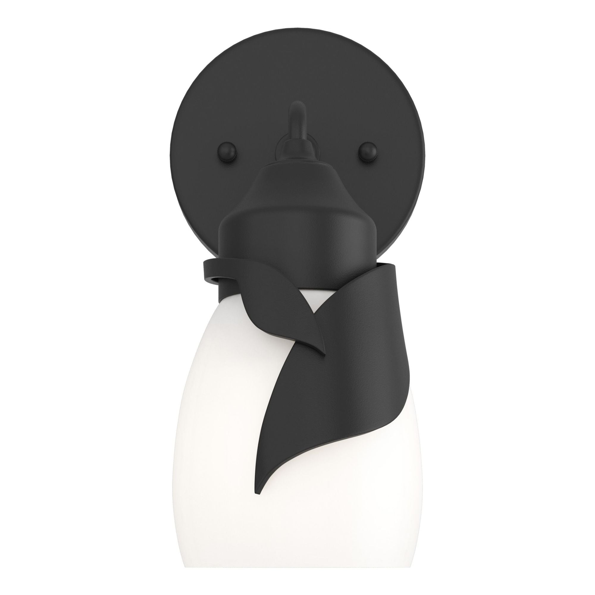 Lapas Opal Glass 1-Light Bath Sconce 1-Light Opal Glass (GG) in Black