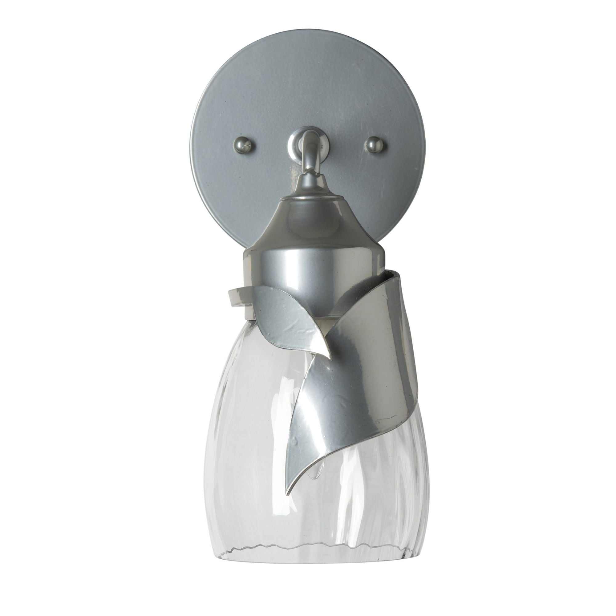 Lapas Water Glass 1-Light Bath Sconce 1-Light Water Glass (LL) in Sterling
