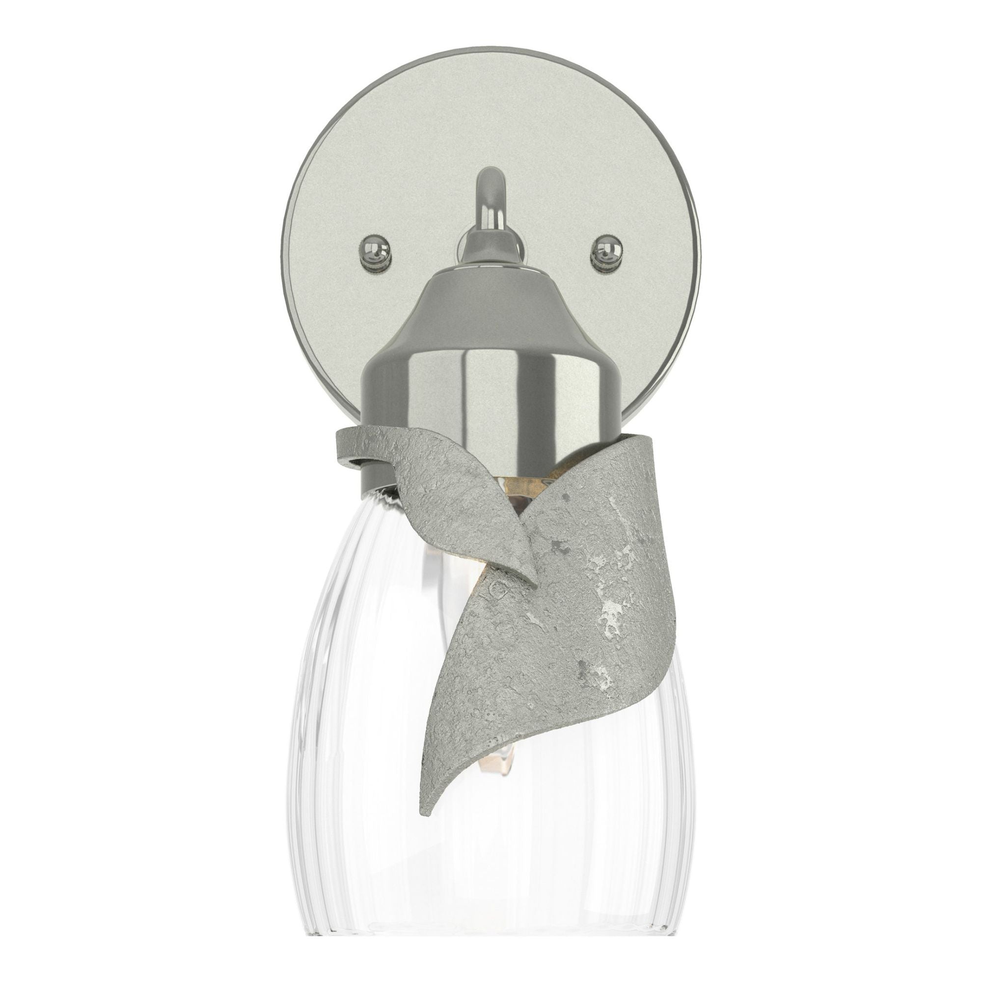 Lapas Water Glass 1-Light Bath Sconce 1-Light Water Glass (LL) in Sterling
