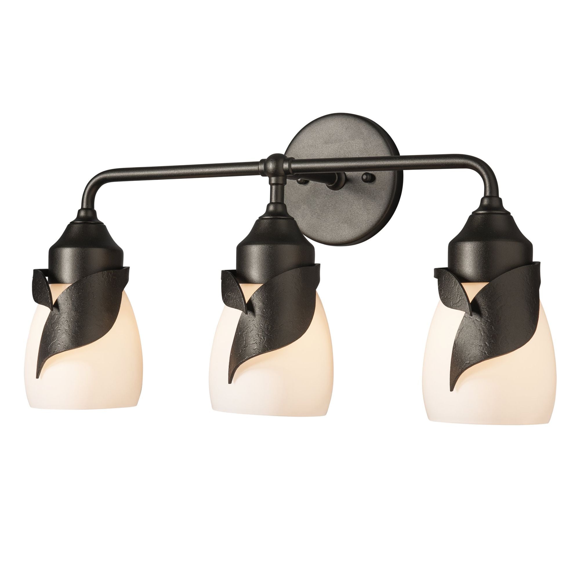 Lapas Opal Glass 3-Light Bath Sconce 3-Light Opal Glass (GG) in Oil Rubbed Bronze
