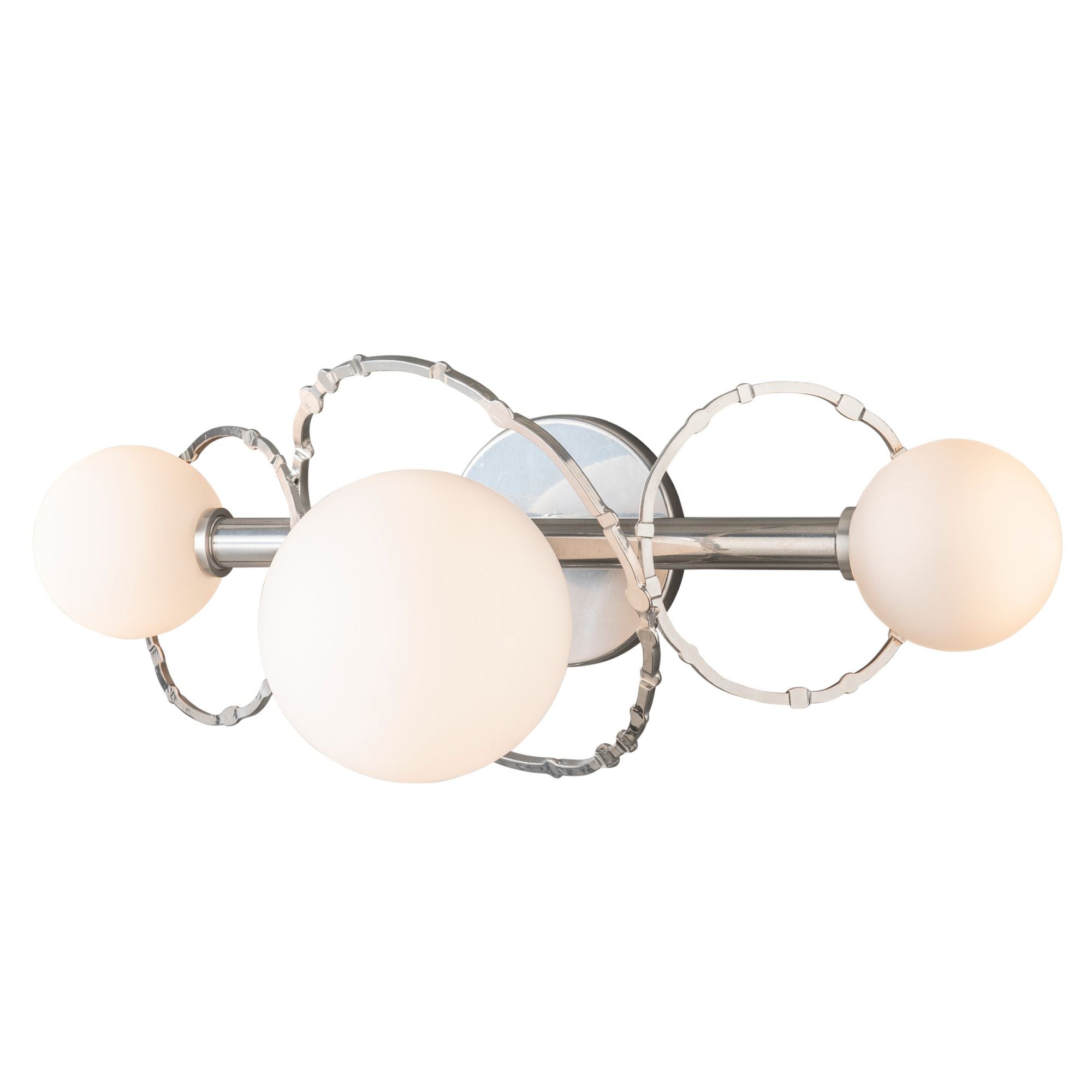 Olympus 3-Light Bath Sconce 3-Light Opal Glass (GG) in Sterling