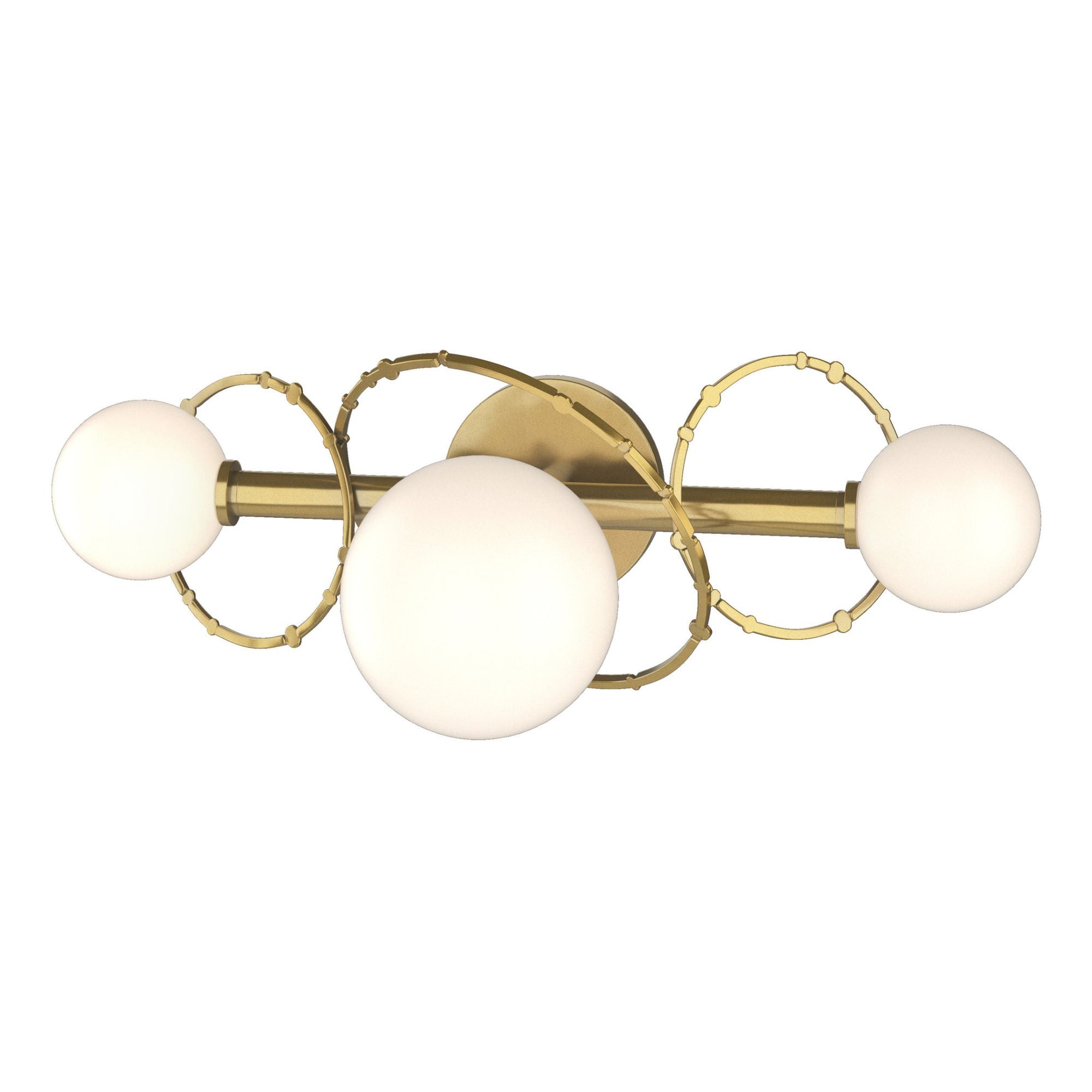 Olympus 3-Light Bath Sconce 3-Light Opal Glass (GG) in Modern Brass