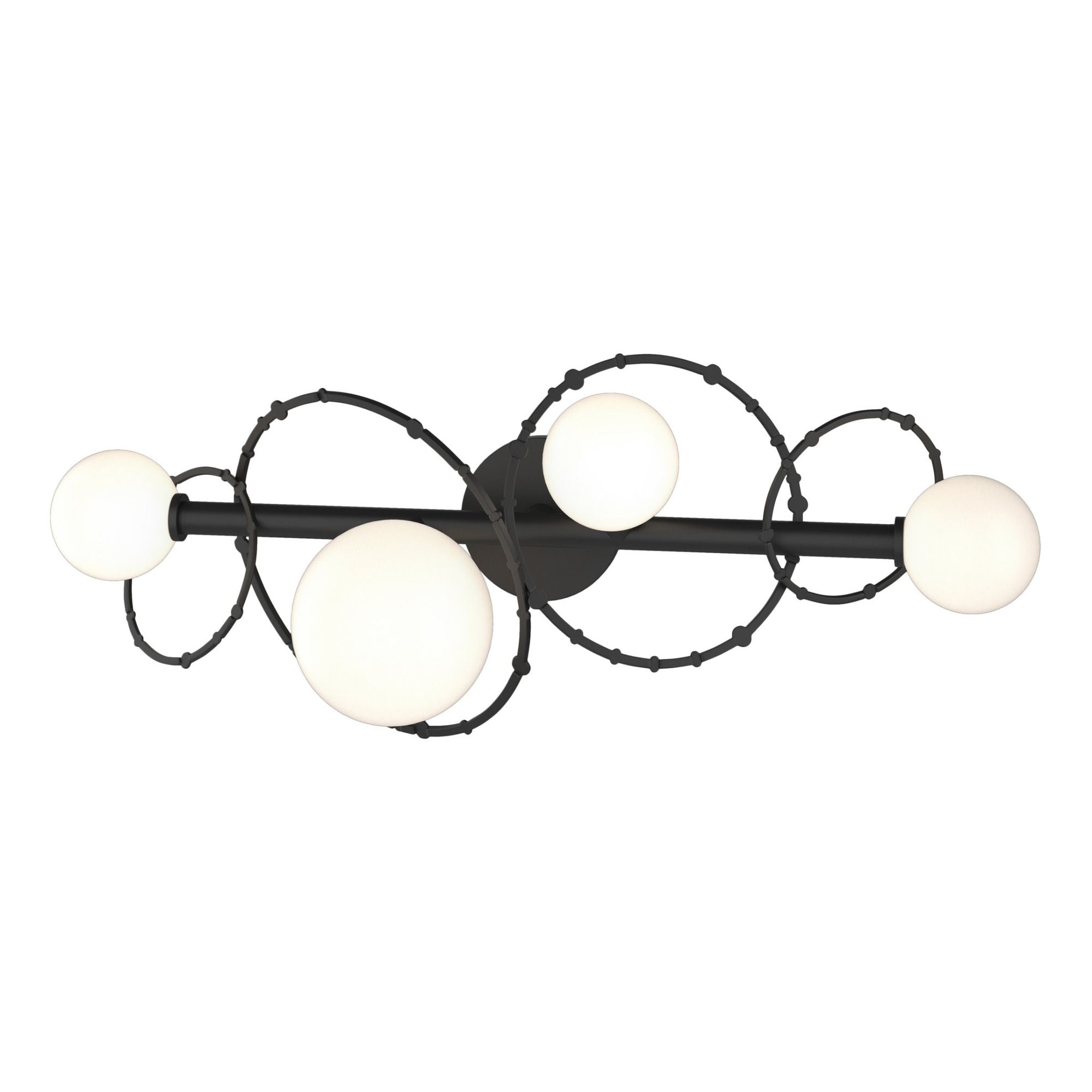 Olympus 4-Light Bath Sconce 4-Light Opal Glass (GG) in Black