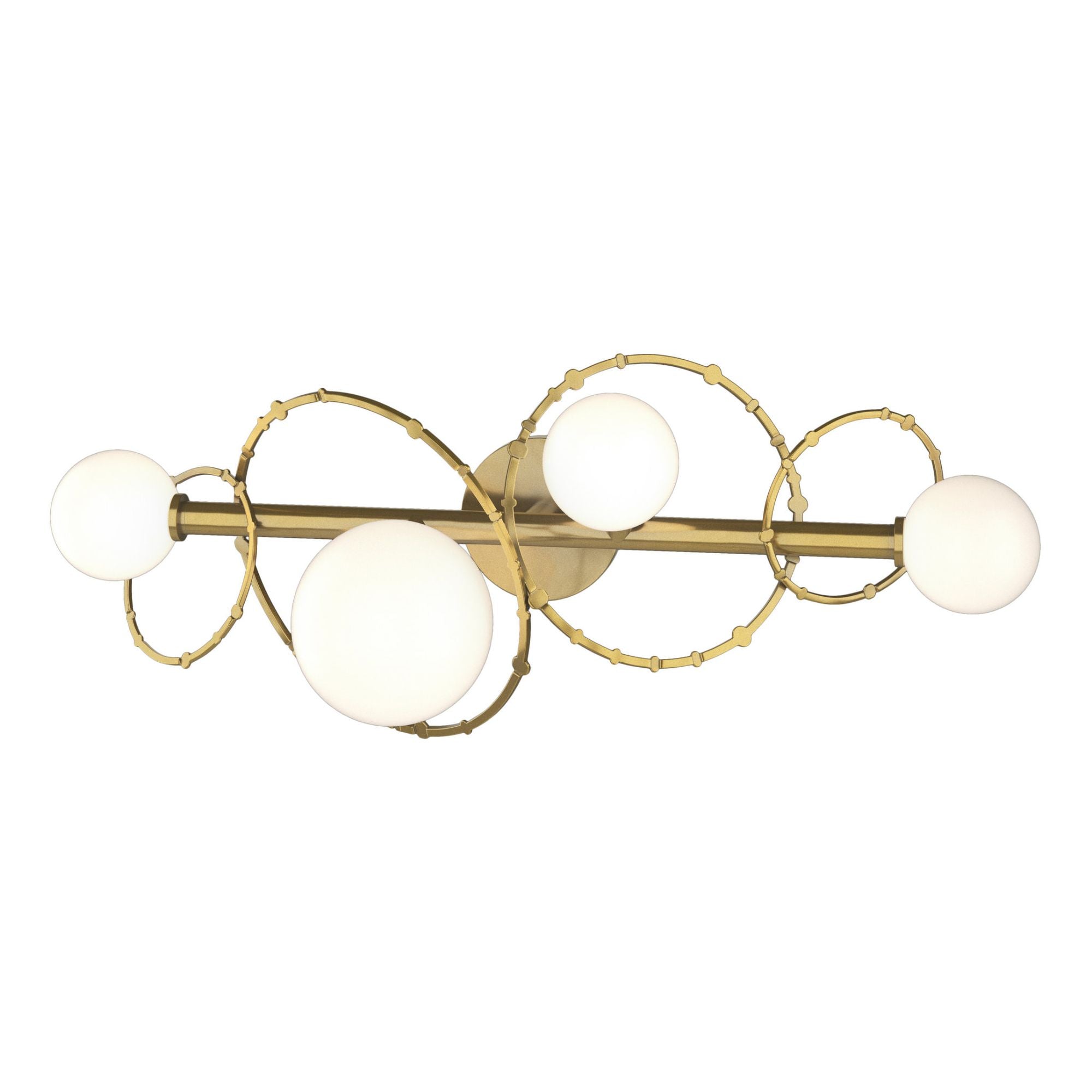Olympus 4-Light Bath Sconce 4-Light Opal Glass (GG) in Modern Brass