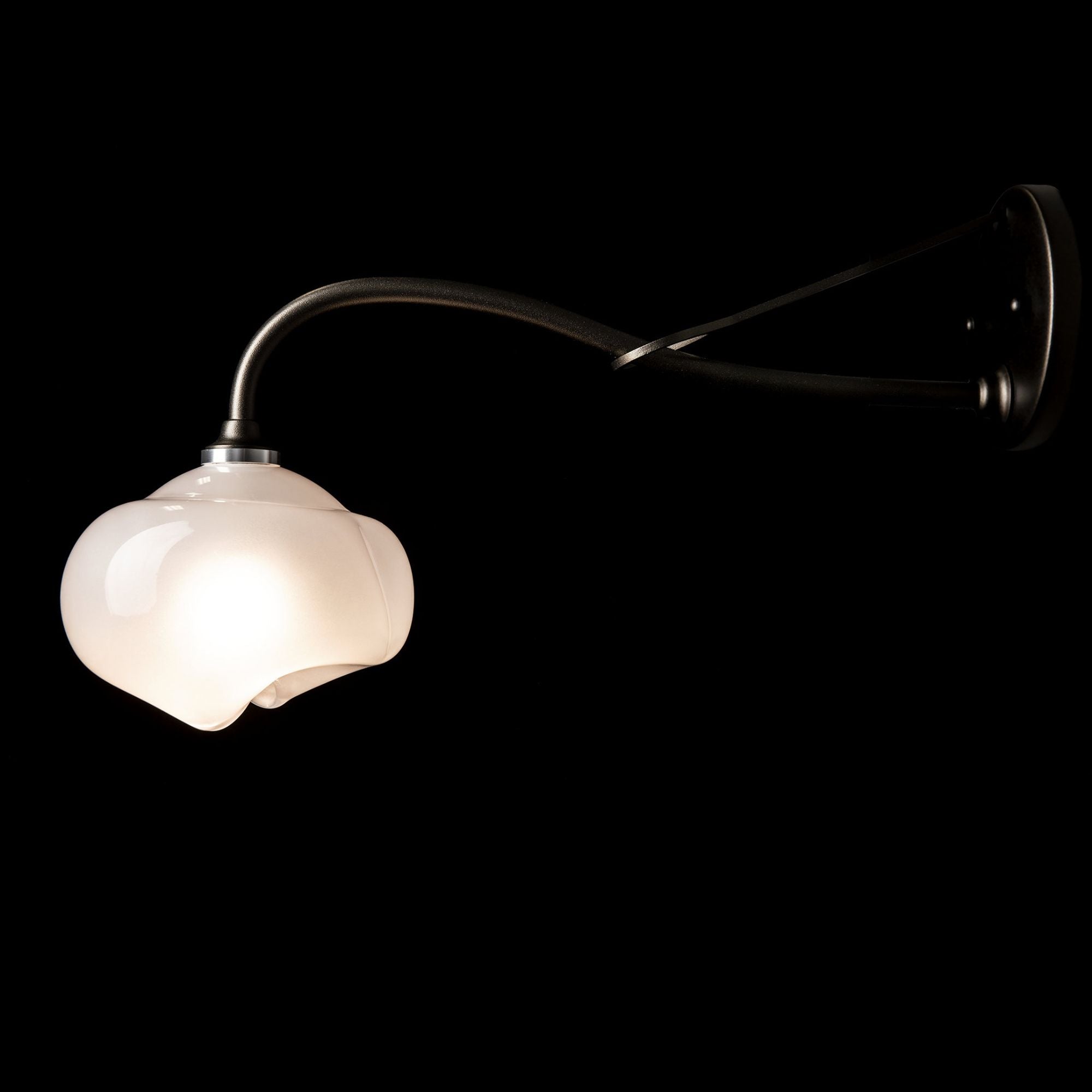 Ume 1-Light Long-Arm Sconce 1-Light Frosted Glass (FD) in Oil Rubbed Bronze