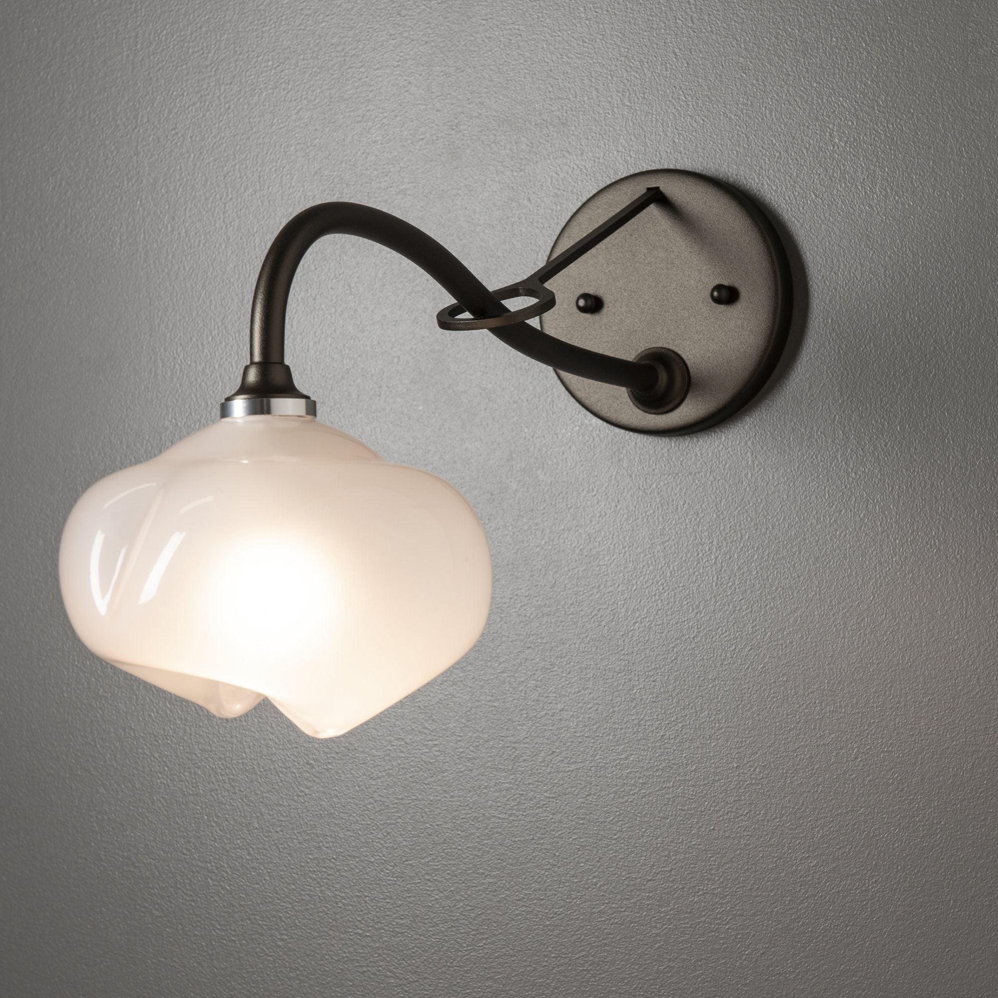 Ume 1-Light Long-Arm Sconce 1-Light Frosted Glass (FD) in Oil Rubbed Bronze
