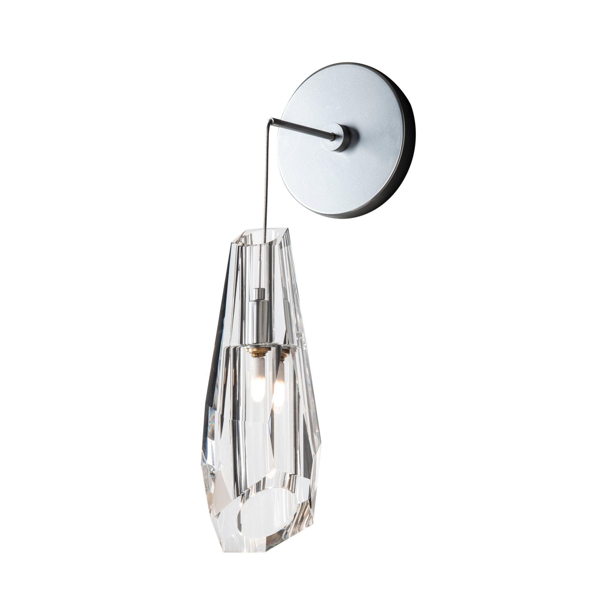 Luma Low Voltage Sconce 1-Light Crystal (CR) in Sterling