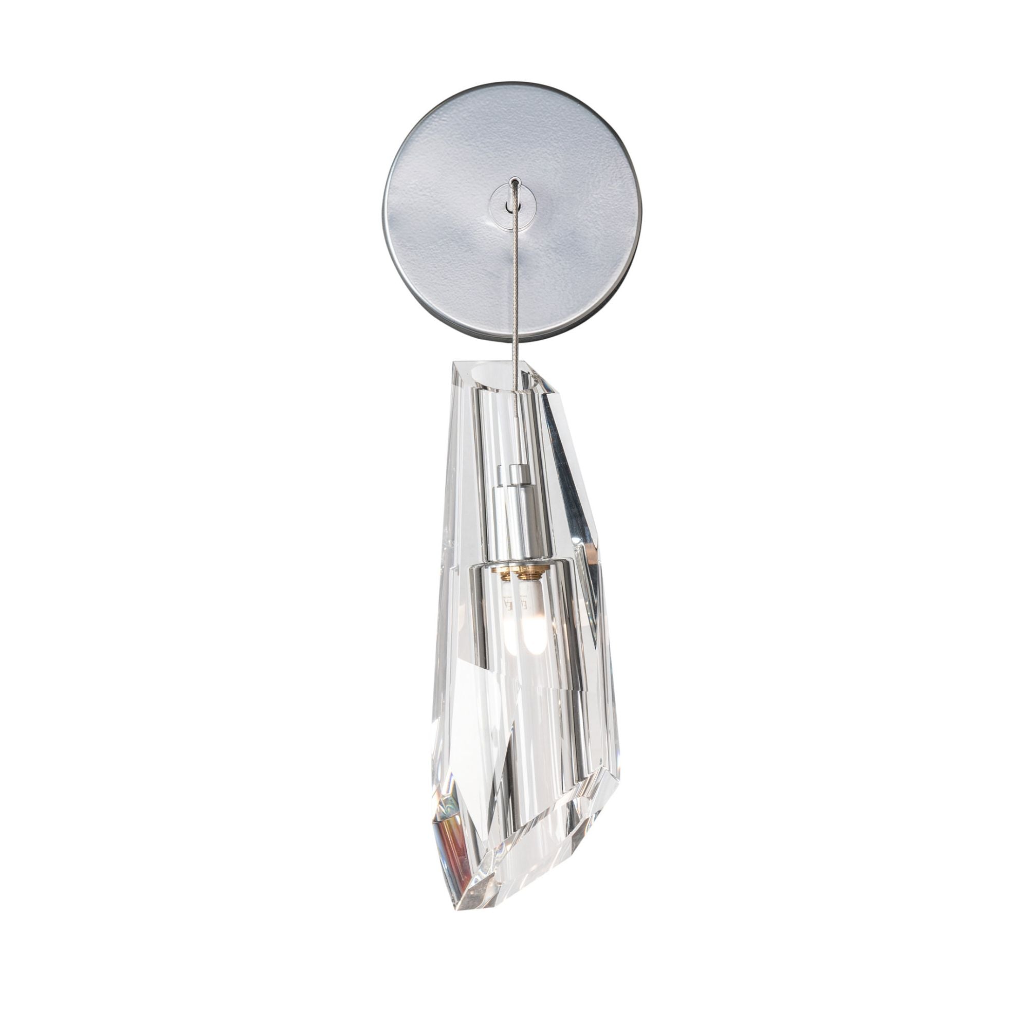 Luma Low Voltage Sconce 1-Light Crystal (CR) in Sterling