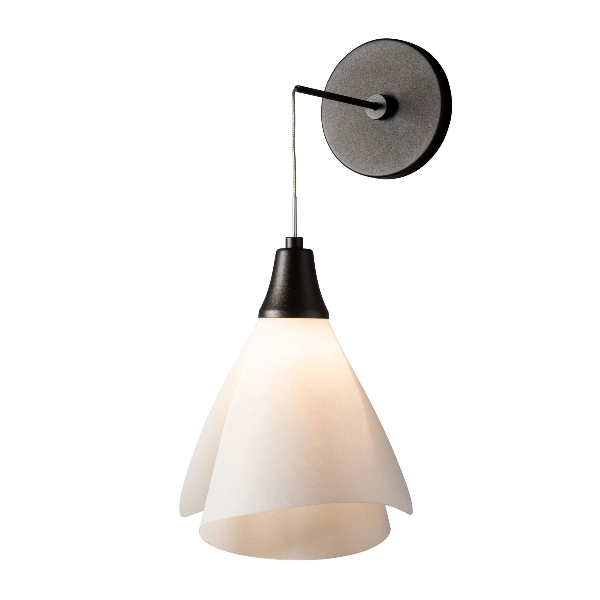 Mobius Low Voltage Sconce 1-Light Spun Frost (SH) in Oil Rubbed Bronze
