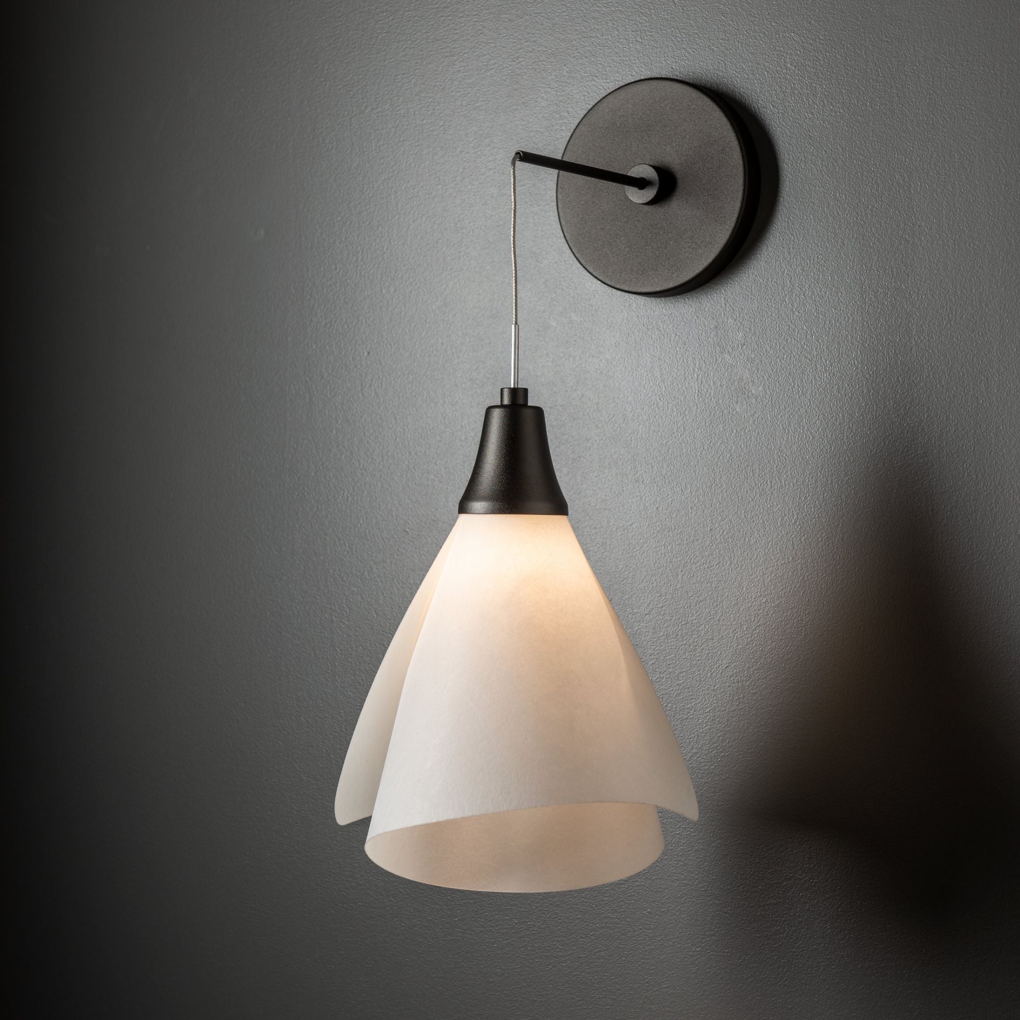 Mobius Low Voltage Sconce 1-Light Spun Frost (SH) in Oil Rubbed Bronze