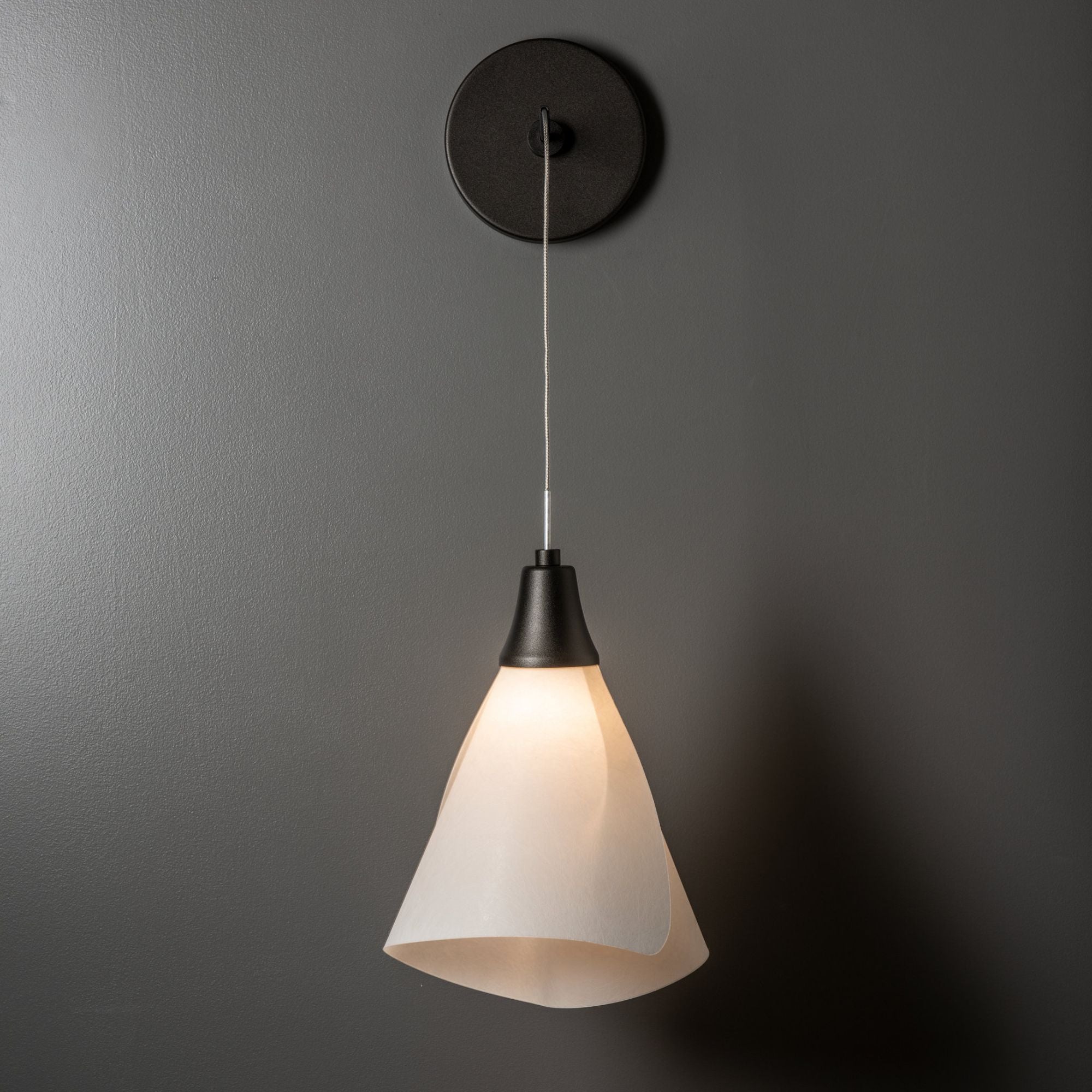 Mobius Low Voltage Sconce 1-Light Spun Frost (SH) in Oil Rubbed Bronze
