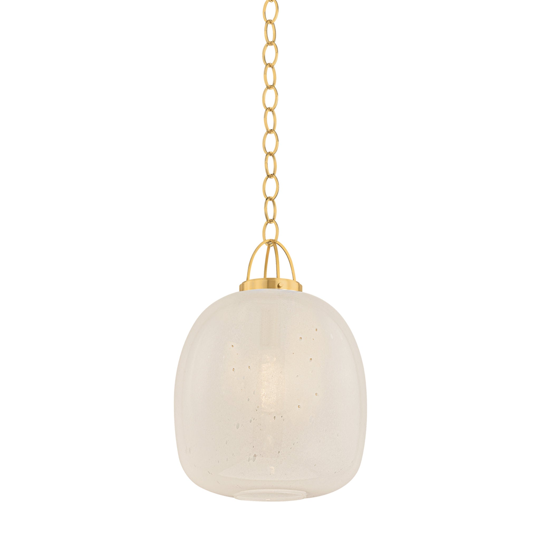 Enosburg 1-Light Pendant in Aged Brass 16W x 23.5H