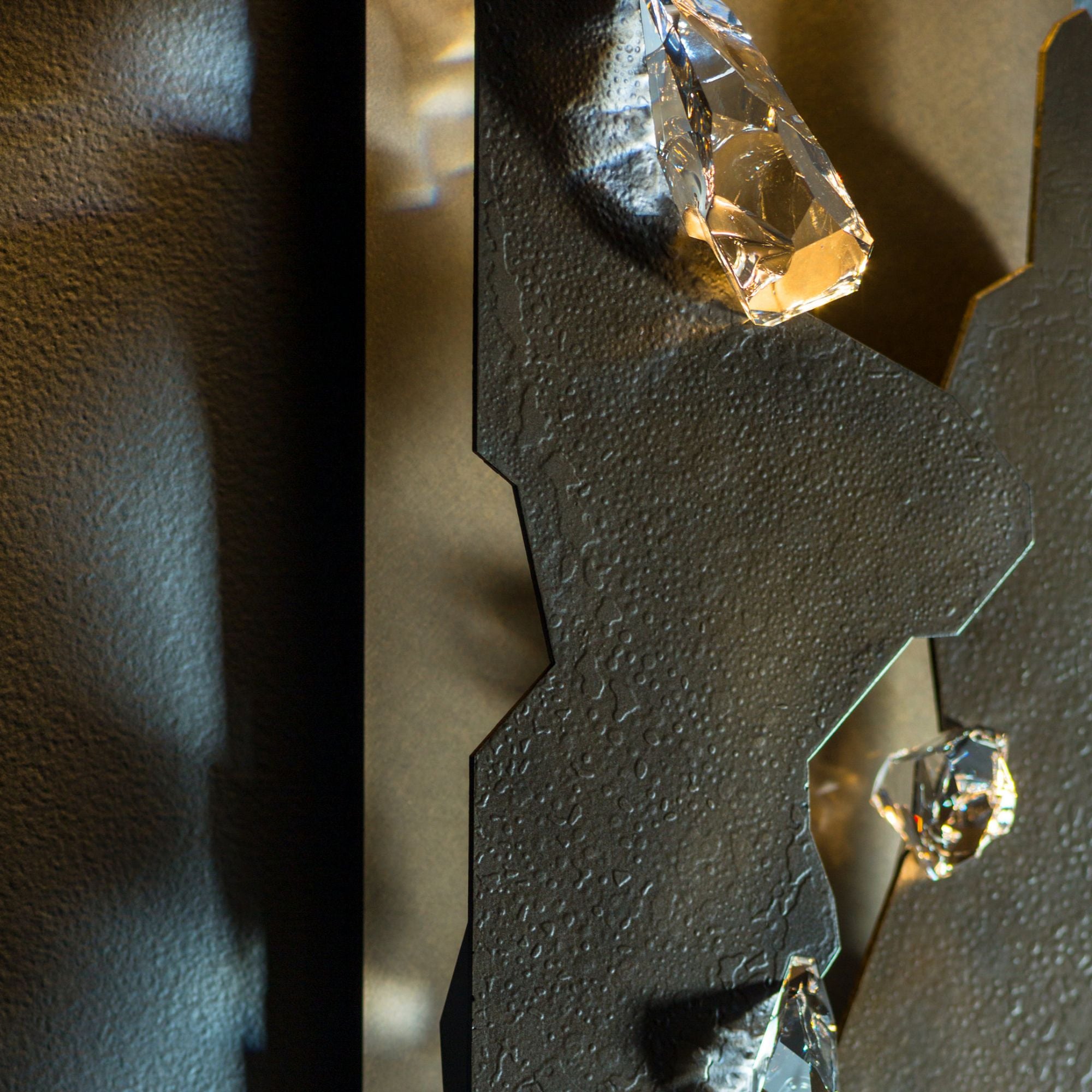 Trove LED Sconce Crystal LED in Dark Smoke