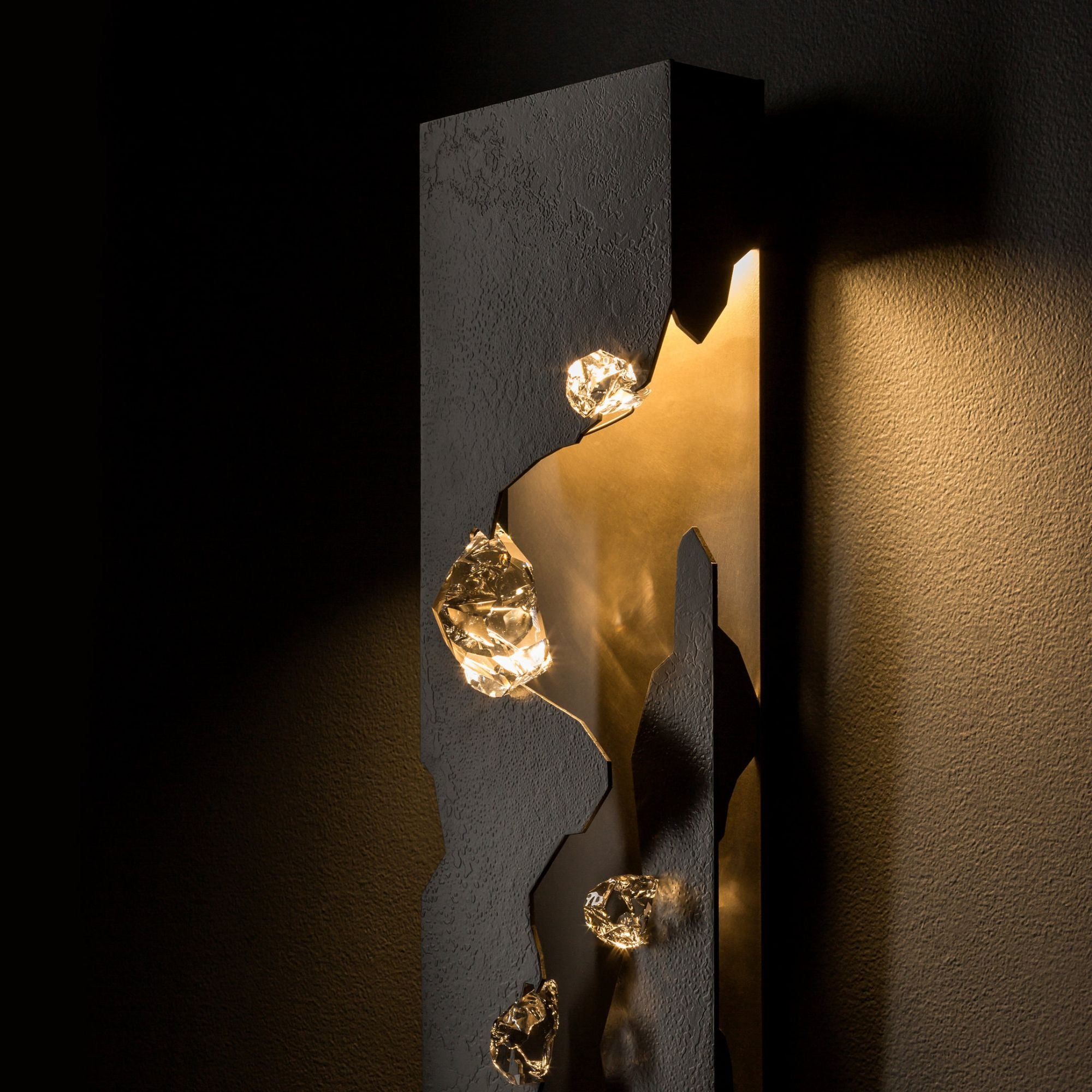 Trove LED Sconce Crystal LED in Dark Smoke