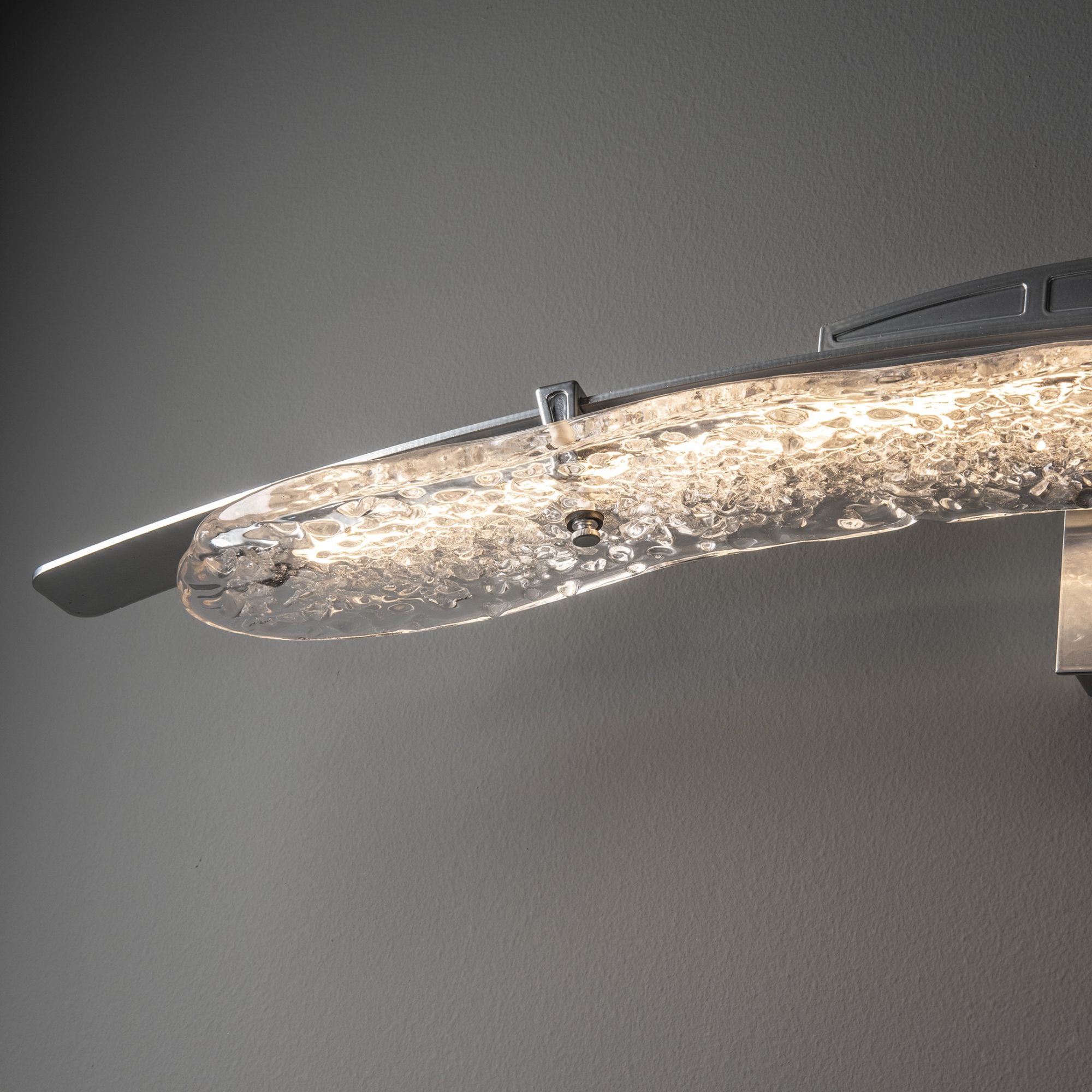 Glissade LED Bath Sconce LED Clear Glass (ZM) in Sterling