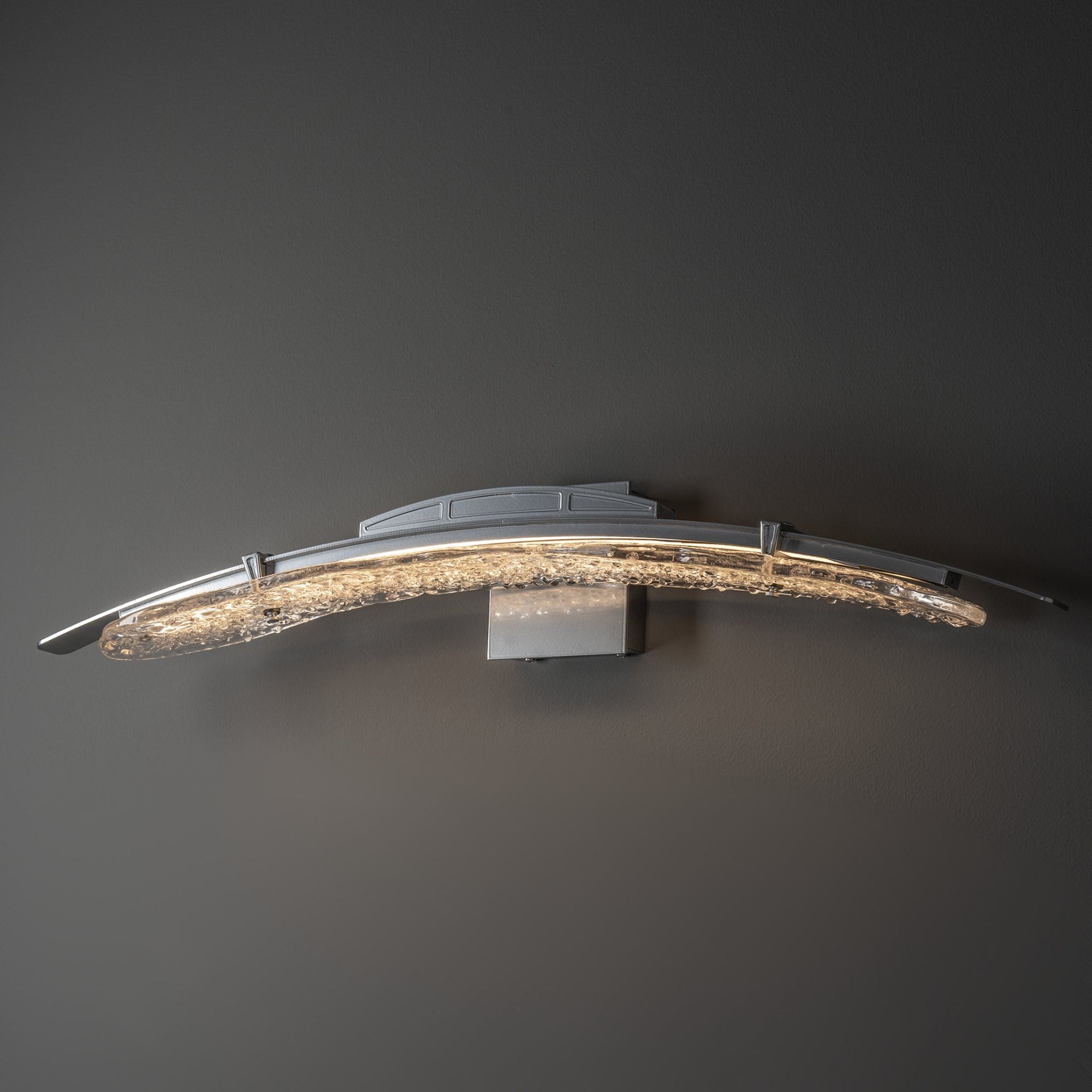 Glissade LED Bath Sconce LED Clear Glass (ZM) in Sterling