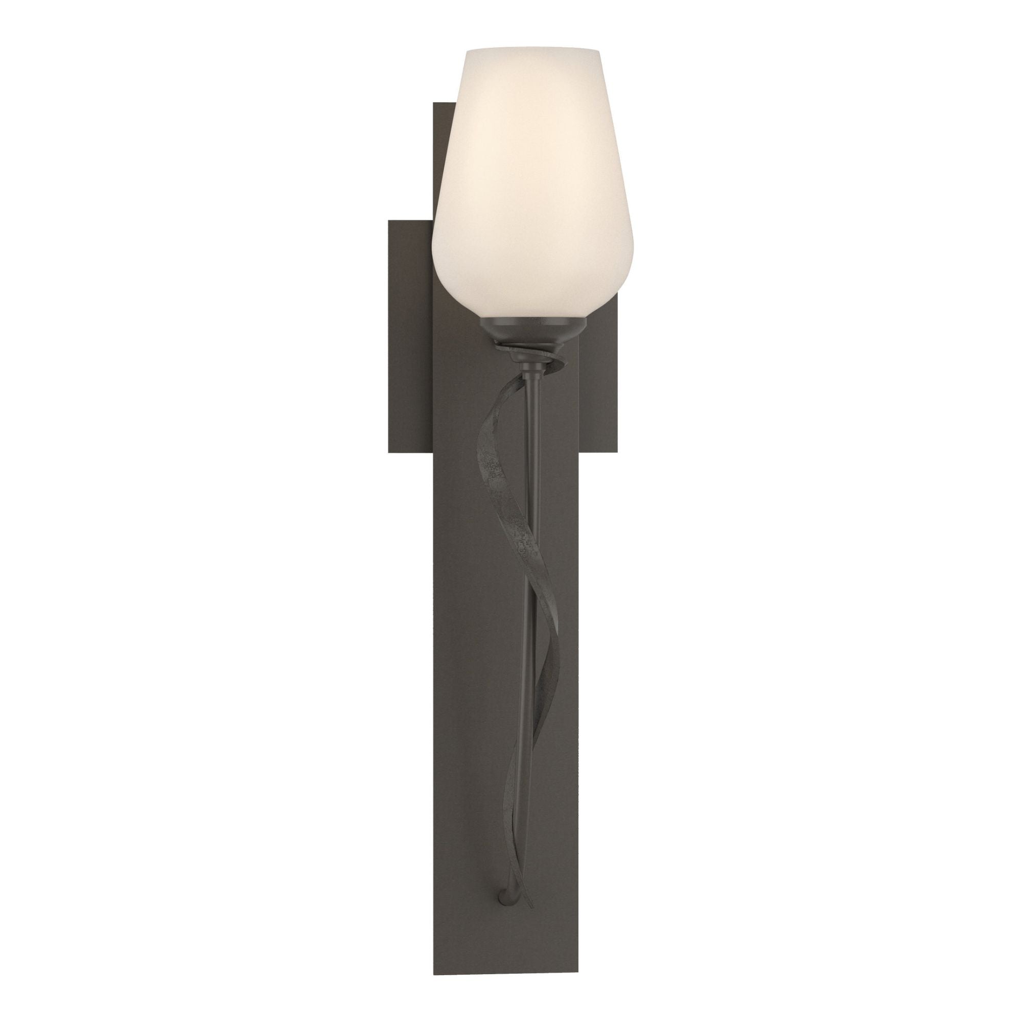 Flora Opal Glass Sconce 1-Light Opal Glass (GG) in Dark Smoke
