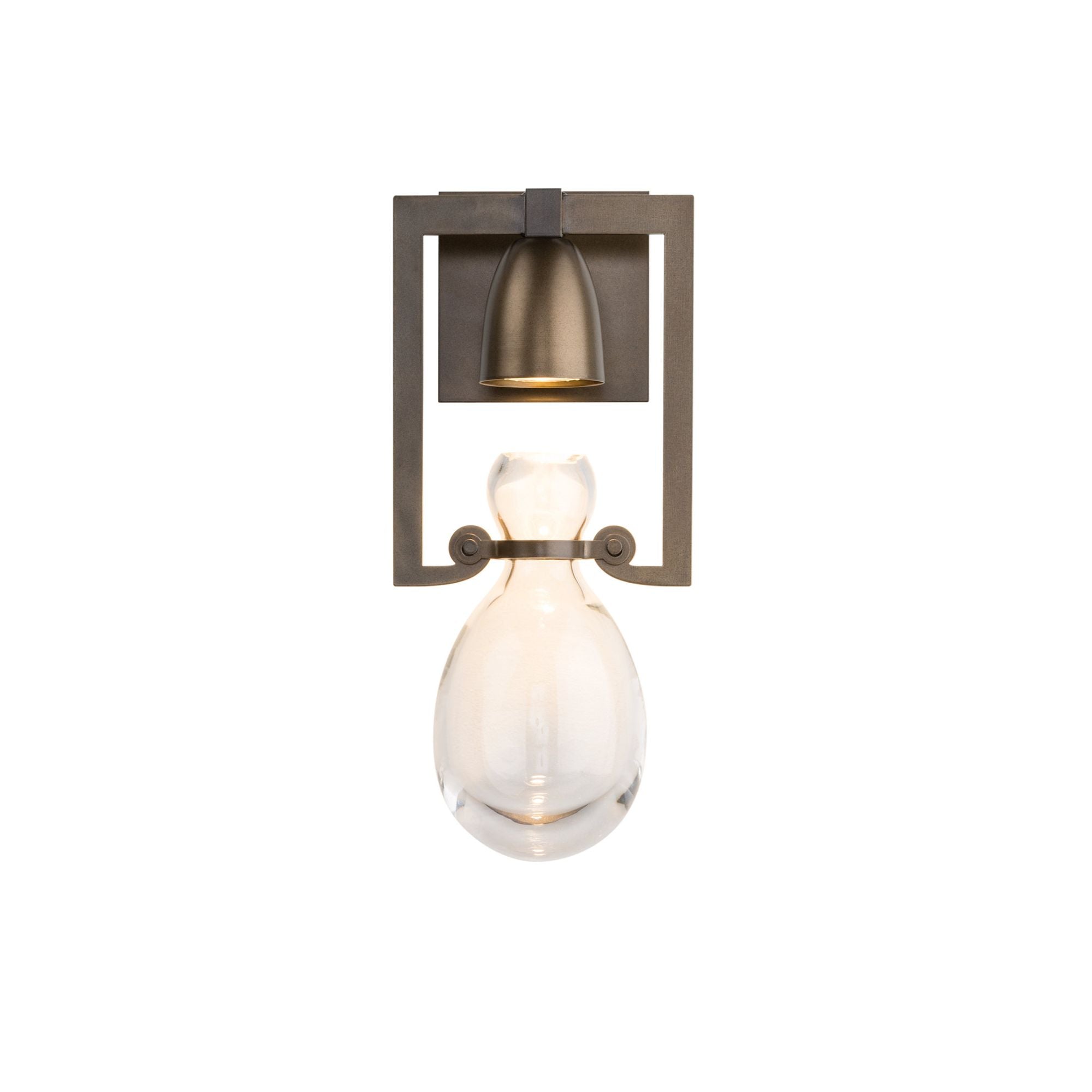 Apothecary Sconce 1-Light Clear Glass (ZM) in Dark Smoke