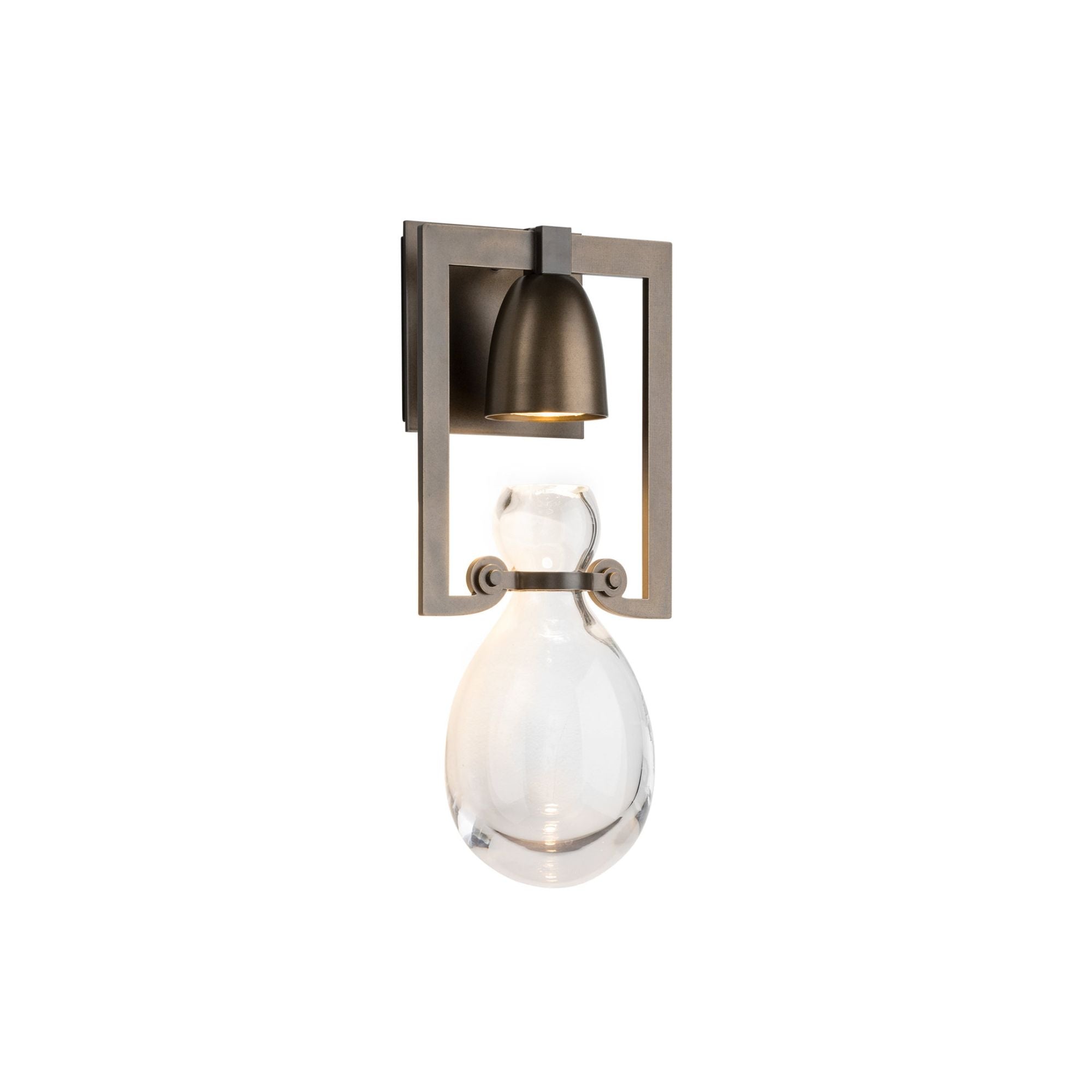 Apothecary Sconce 1-Light Clear Glass (ZM) in Dark Smoke