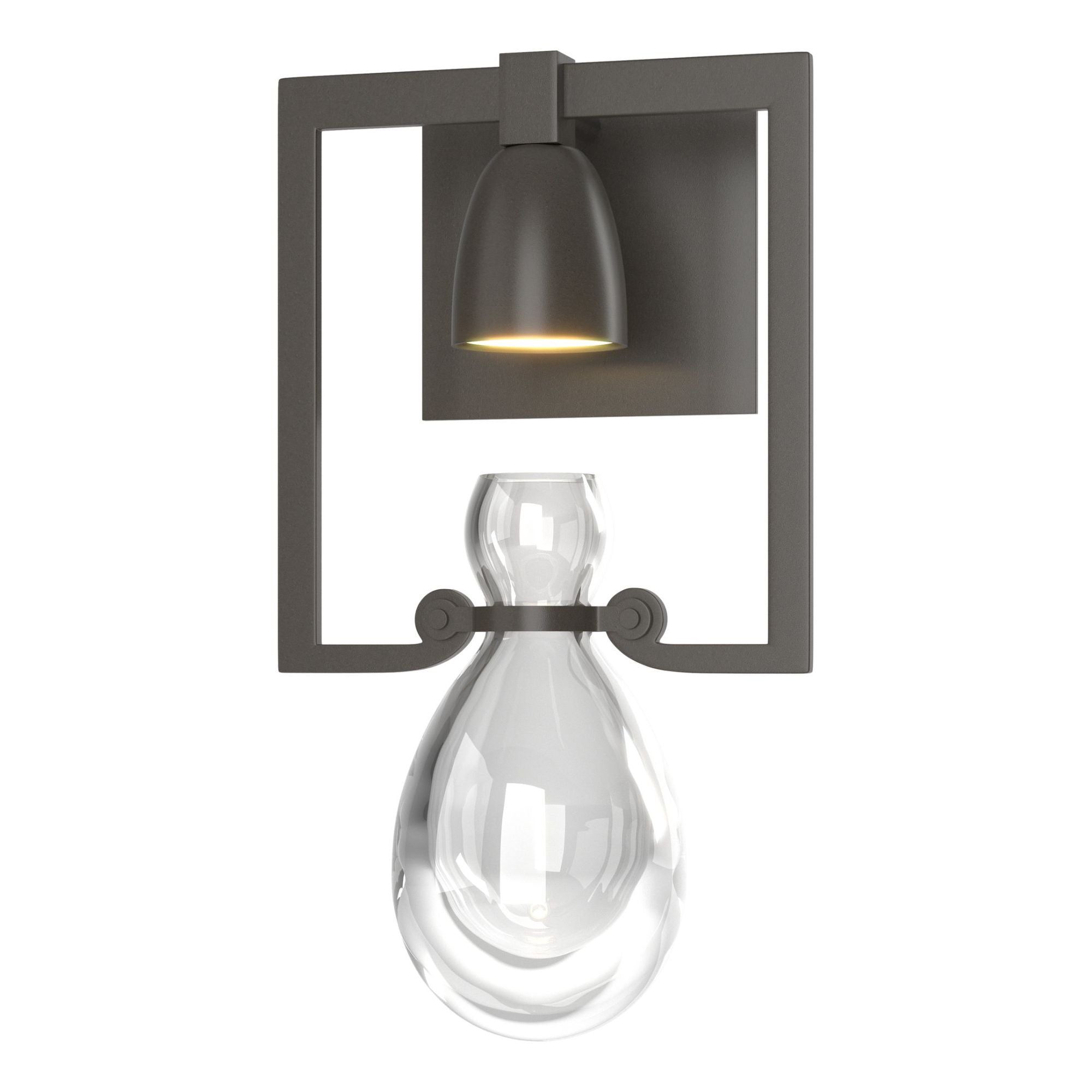 Apothecary Sconce 1-Light Clear Glass (ZM) in Dark Smoke