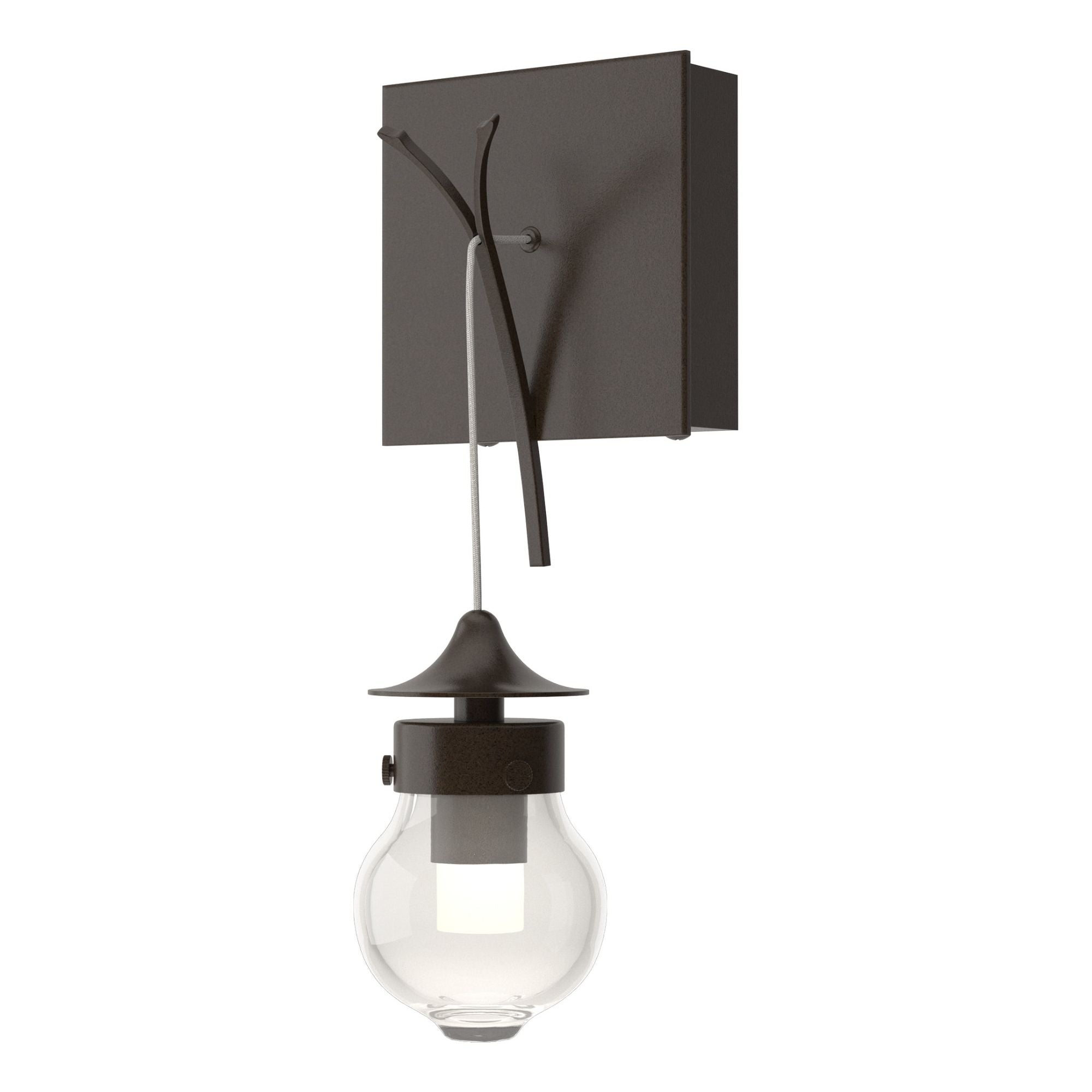 Kiwi Sconce 1-Light Clear Glass (ZM) in Oil Rubbed Bronze
