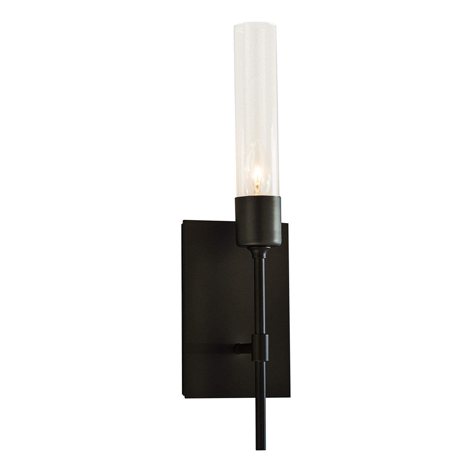 Vela Sconce 1-Light Clear Glass (ZM) in Oil Rubbed Bronze
