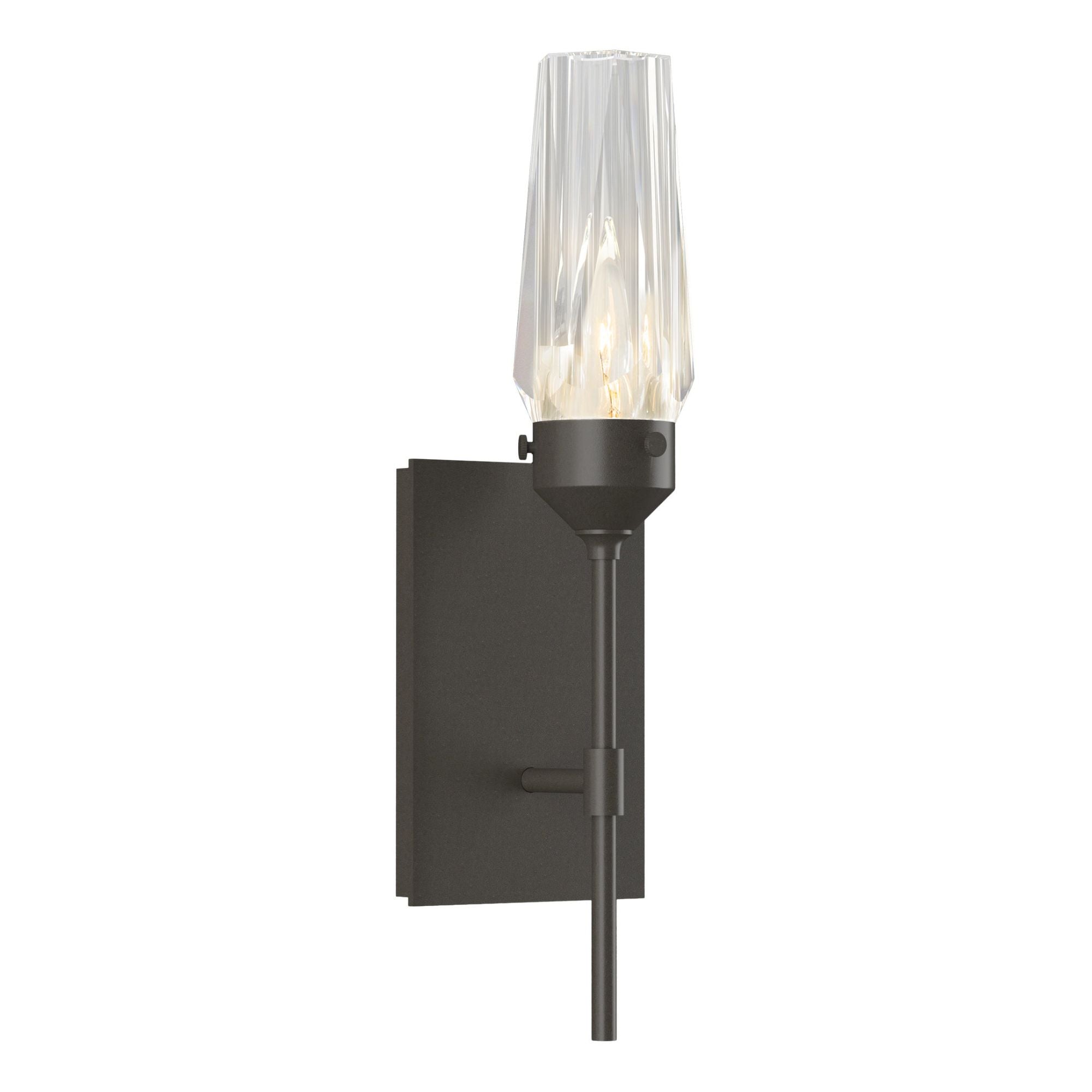 Luma Sconce 1-Light Crystal in Dark Smoke
