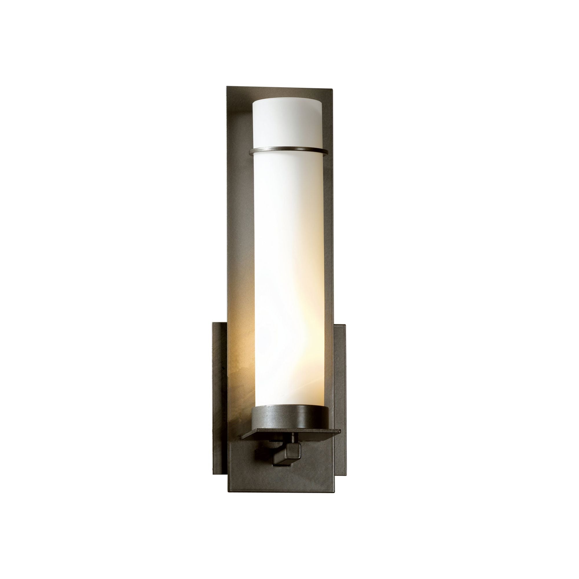 New Town Sconce 1-Light Opal Glass (GG) in Dark Smoke