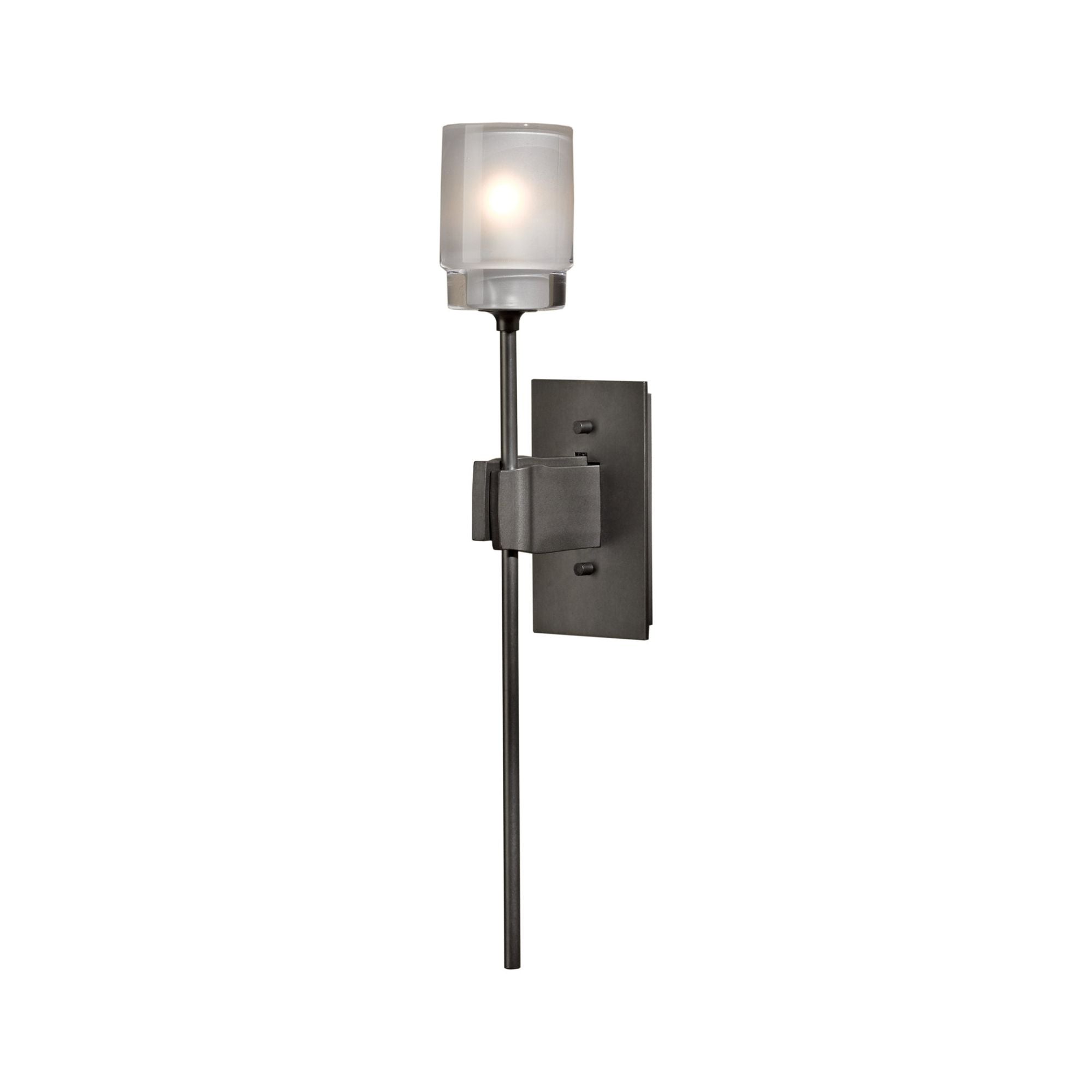 Echo Sconce 1-Light Cast Glass (YC) in Dark Smoke