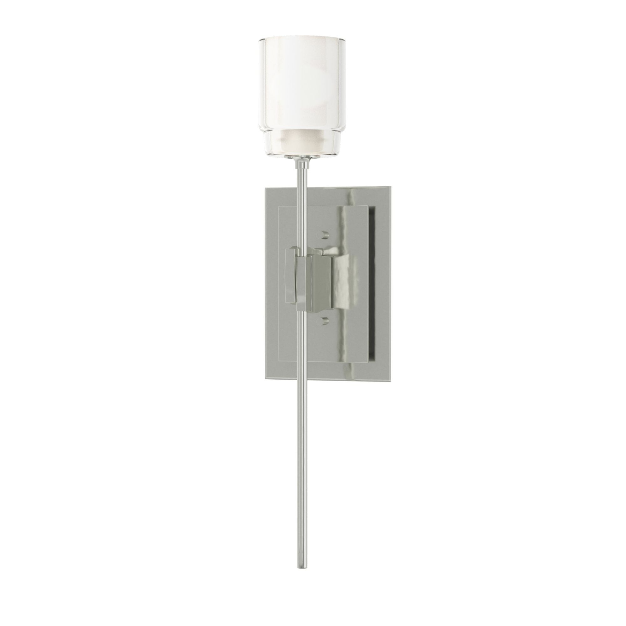 Echo Sconce 1-Light Cast Glass (YC) in Sterling