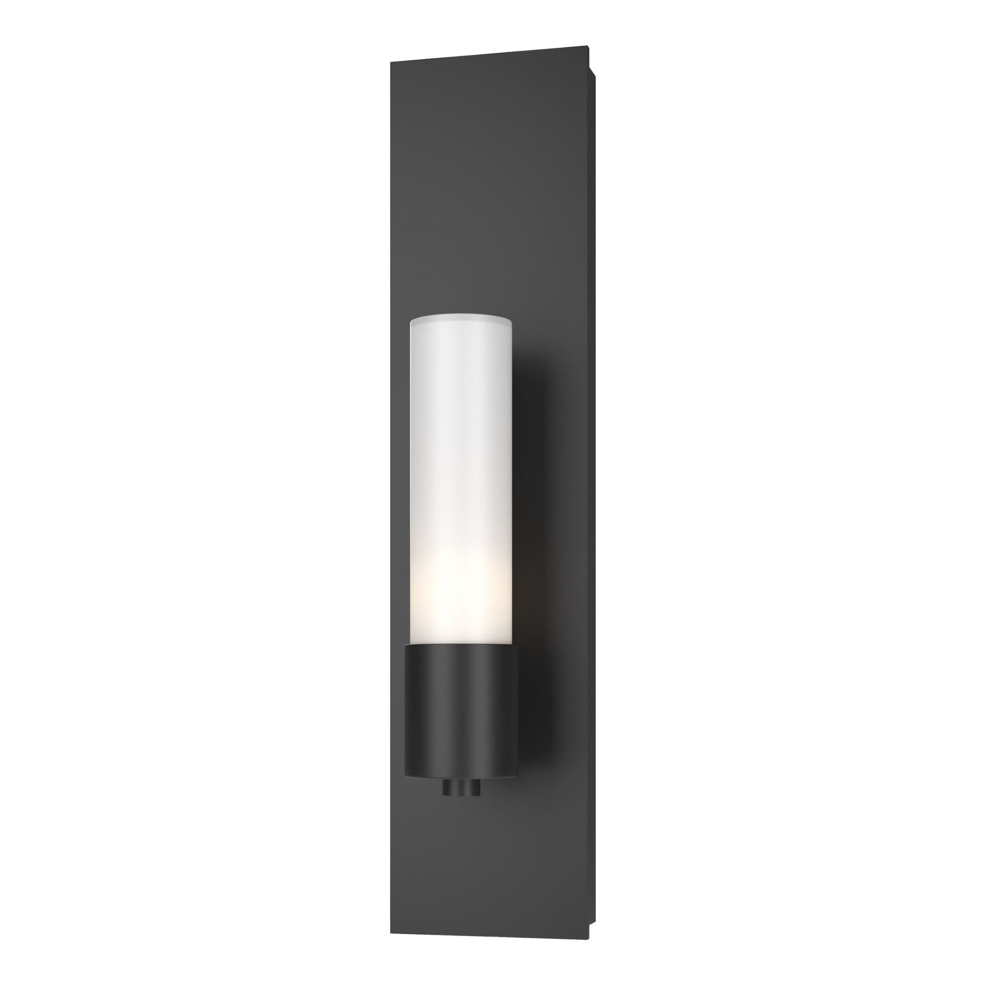 Pillar 1 Light Sconce 1-Light Opal Glass (GG) in Black