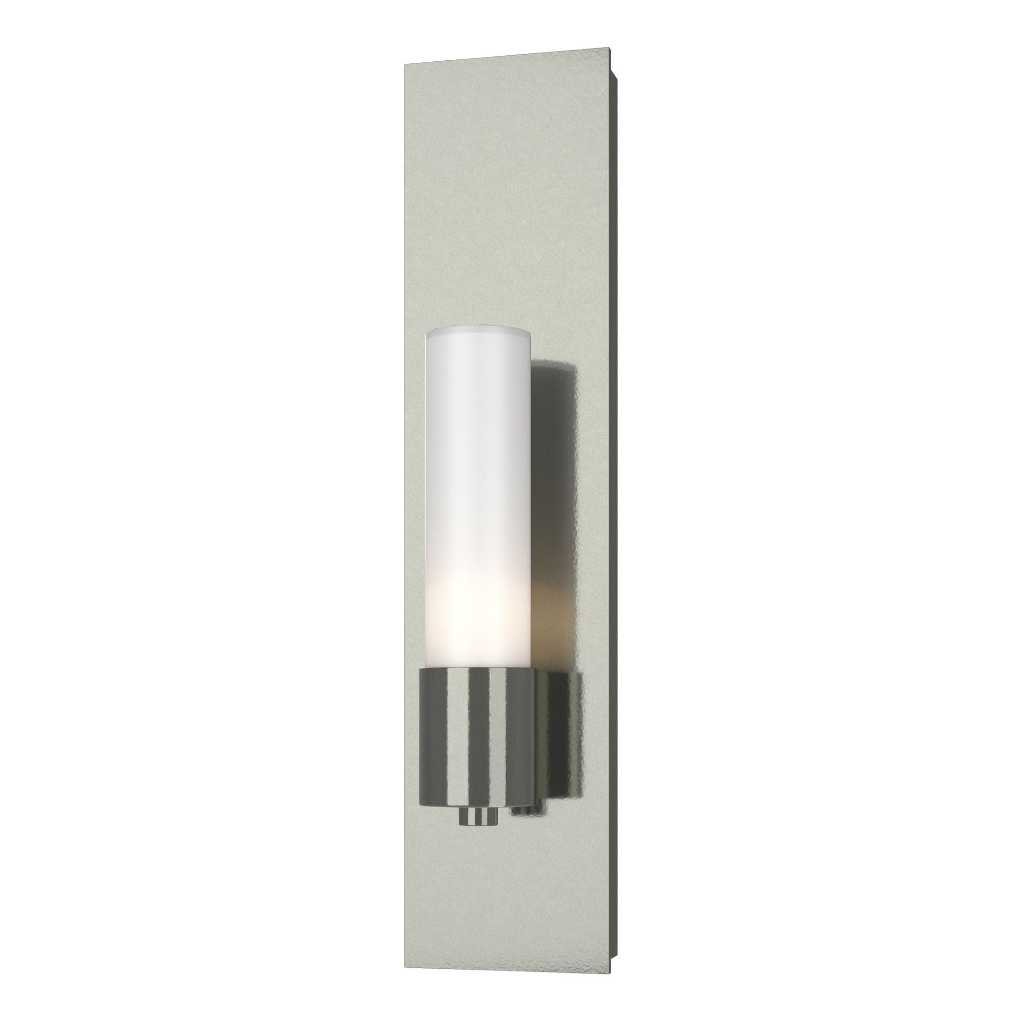 Pillar 1 Light Sconce 1-Light Opal Glass (GG) in Sterling
