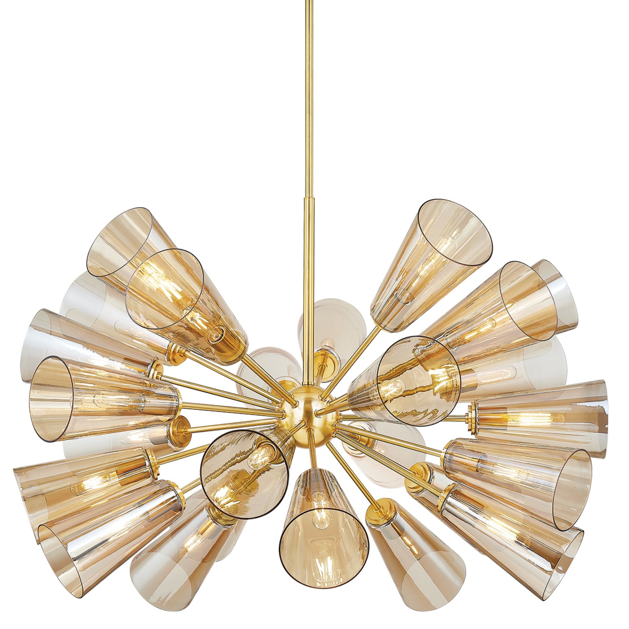 Hartwood 25-Light Chandelier in Aged Brass 45W x 30.75H