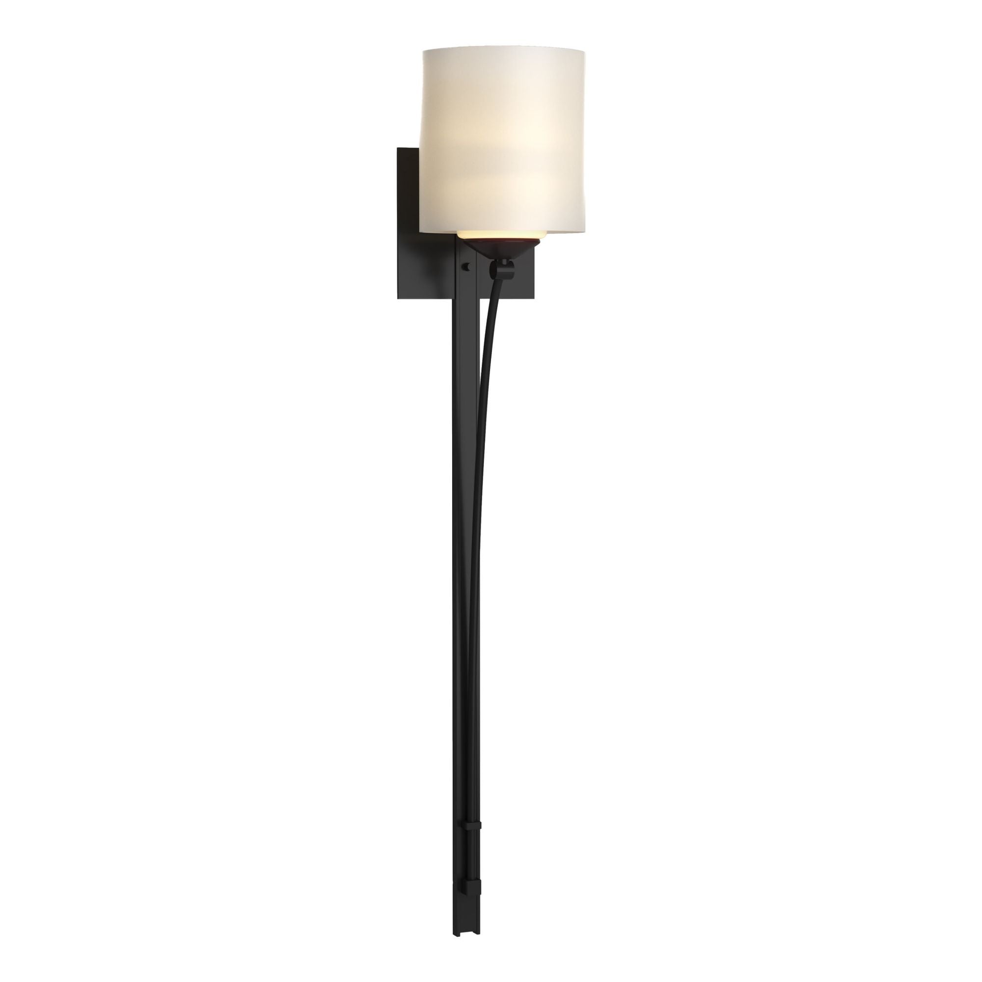 Formae Contemporary 1 Light Sconce 1-Light Opal Glass (GG) in Black