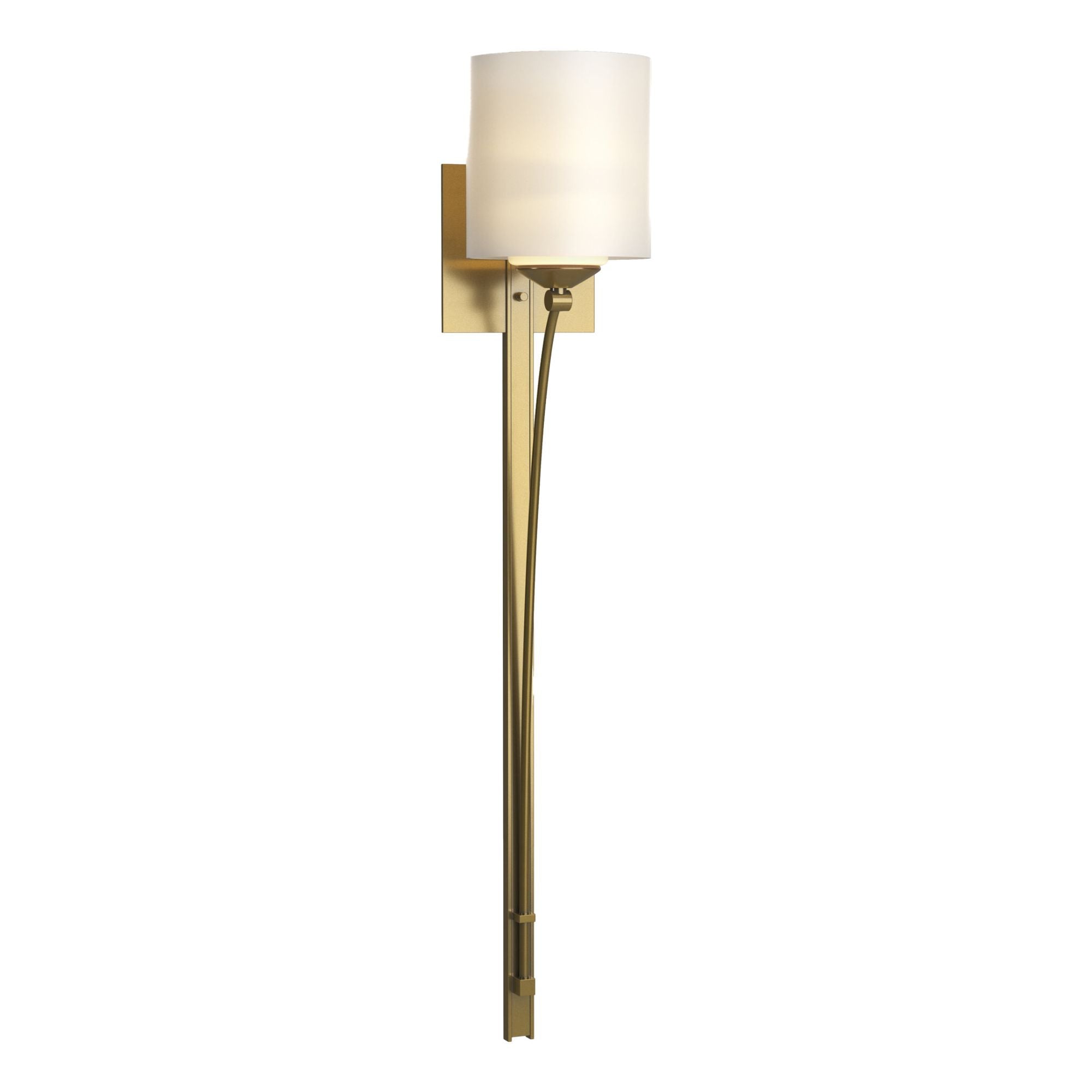 Formae Contemporary 1 Light Sconce 1-Light Opal Glass (GG) in Modern Brass