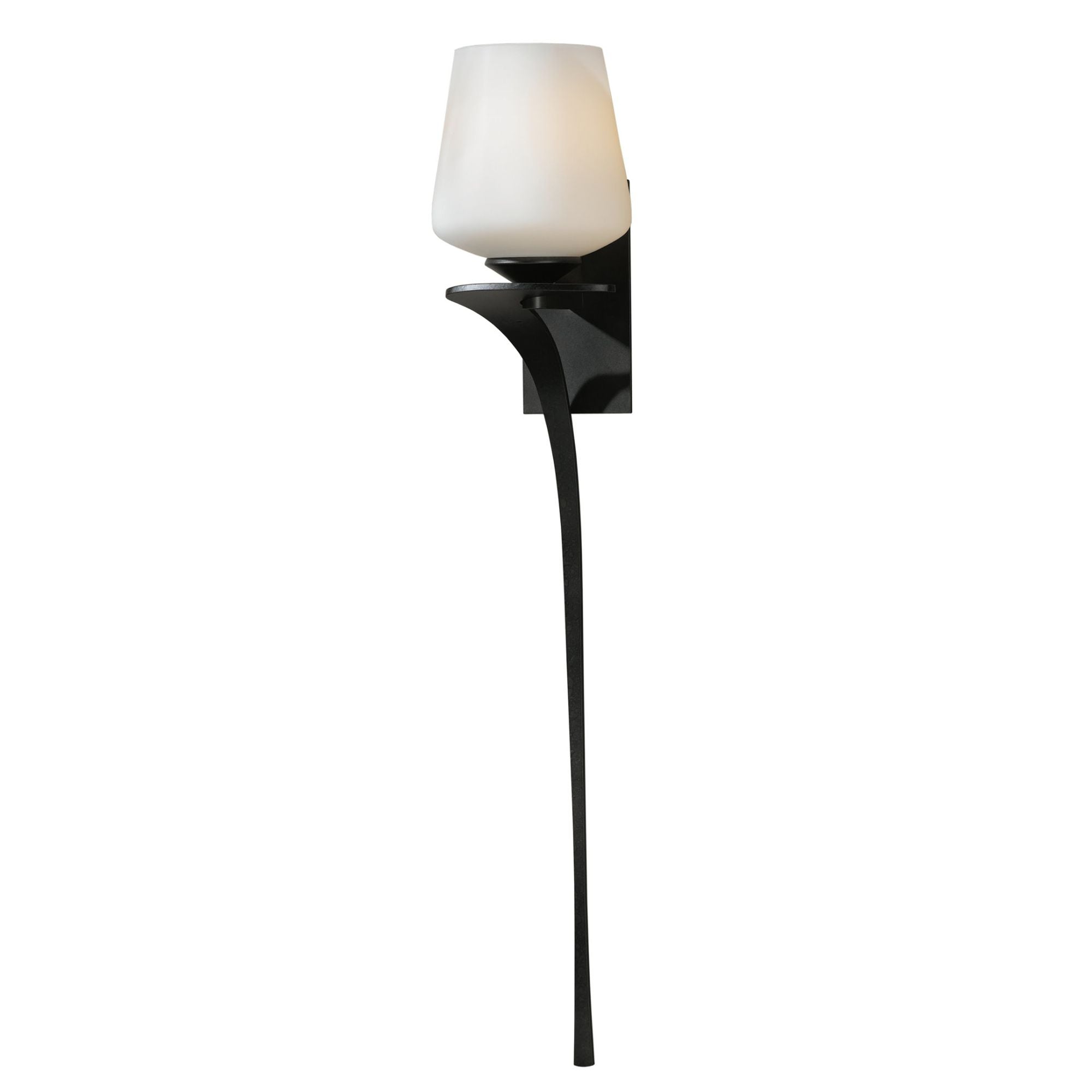 Antasia Single Glass 1 Light Sconce 1-Light Left Facing Opal Glass (GG) in Dark Smoke