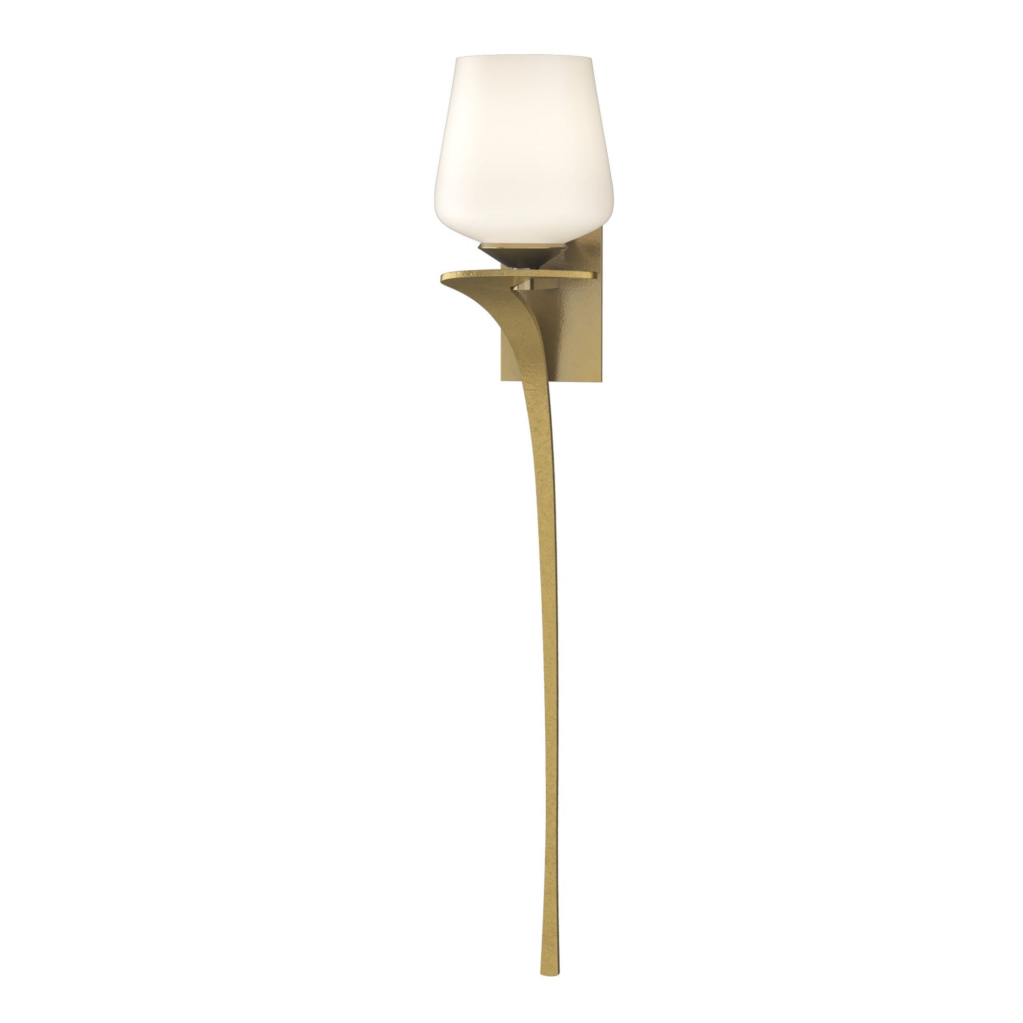 Antasia Single Glass 1 Light Sconce 1-Light Left Facing Opal Glass (GG) in Modern Brass