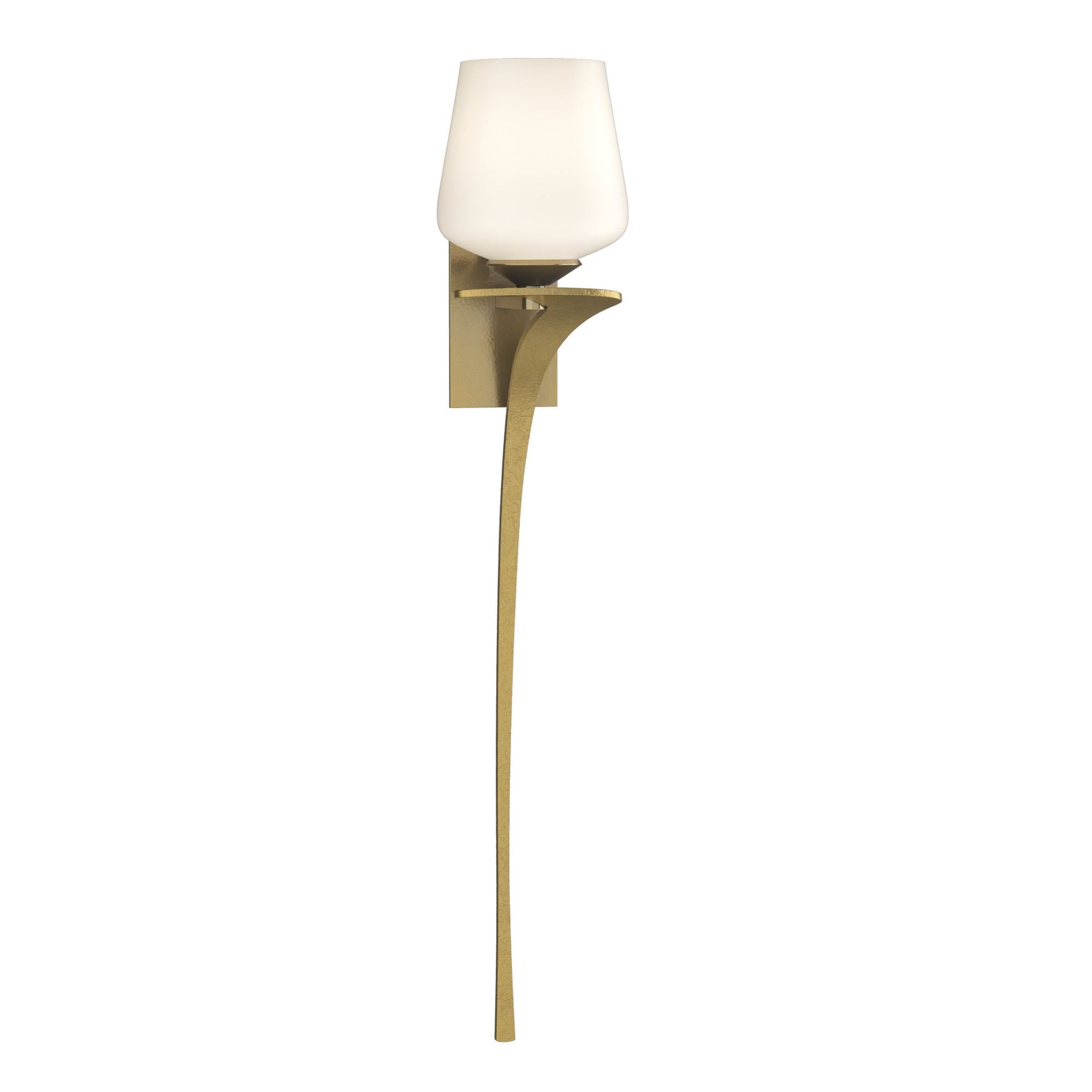 Antasia Single Glass 1 Light Sconce 1-Light Right Facing Opal Glass (GG) in Modern Brass