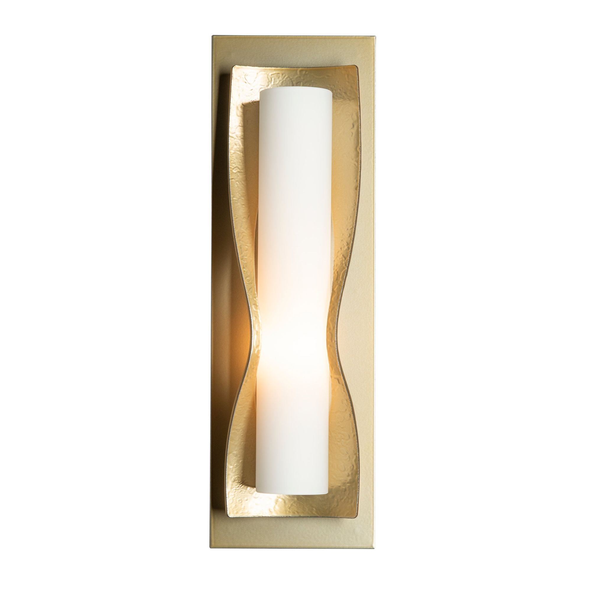 Dune Sconce 1-Light Opal Glass (GG) in Modern Brass