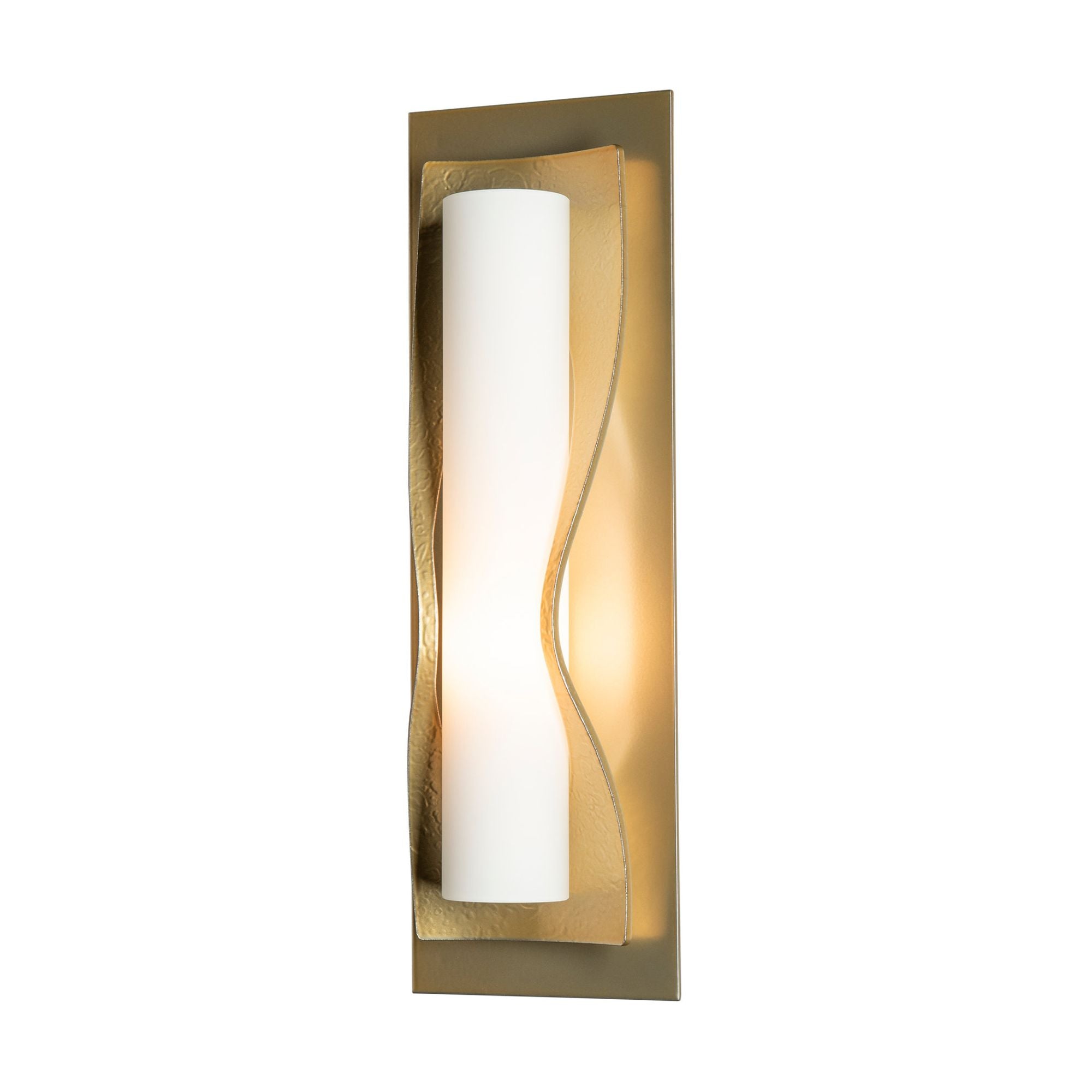Dune Sconce 1-Light Opal Glass (GG) in Modern Brass