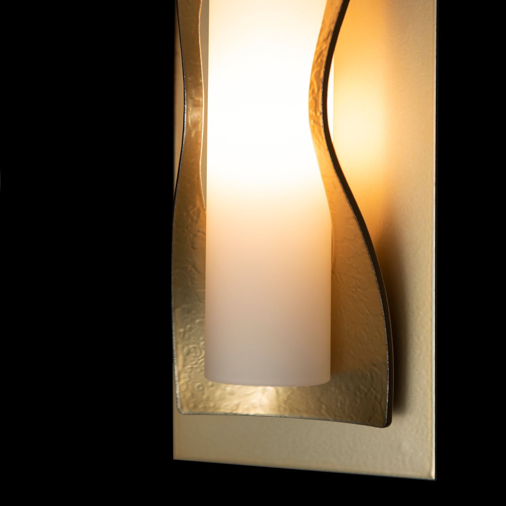 Dune Sconce 1-Light Opal Glass (GG) in Modern Brass