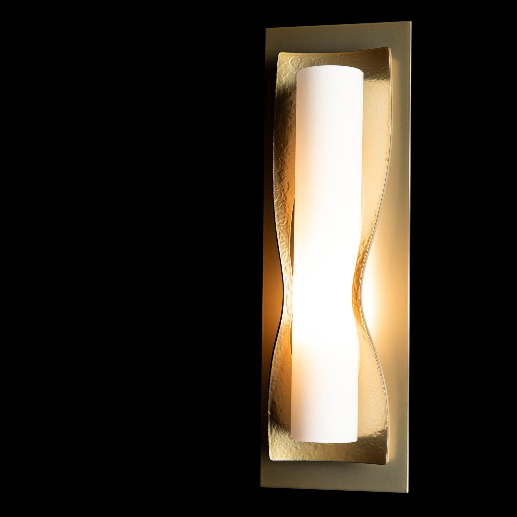 Dune Sconce 1-Light Opal Glass (GG) in Modern Brass