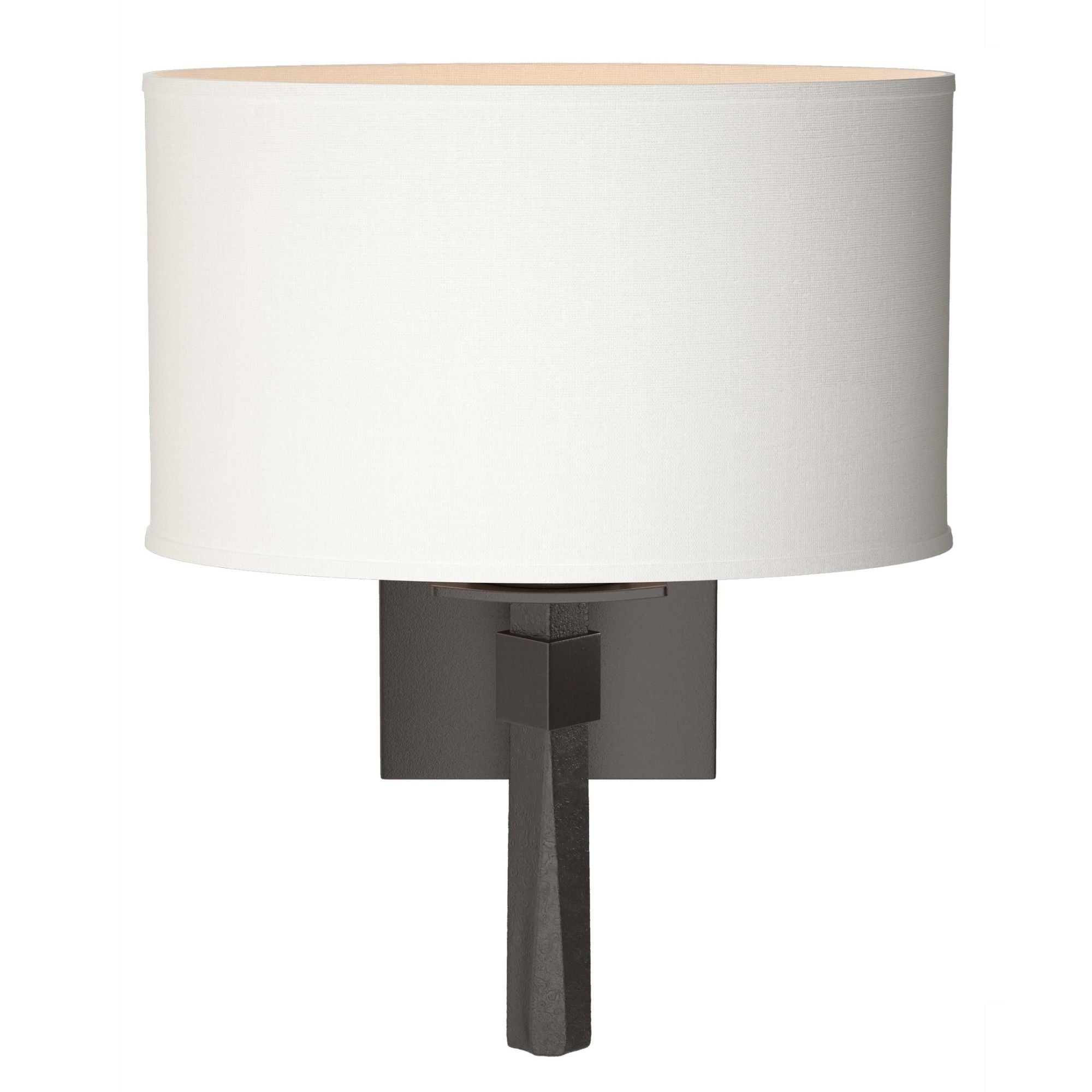 Beacon Hall Oval Drum Shade Sconce 1-Light Natural Anna Shade (SF) in Oil Rubbed Bronze