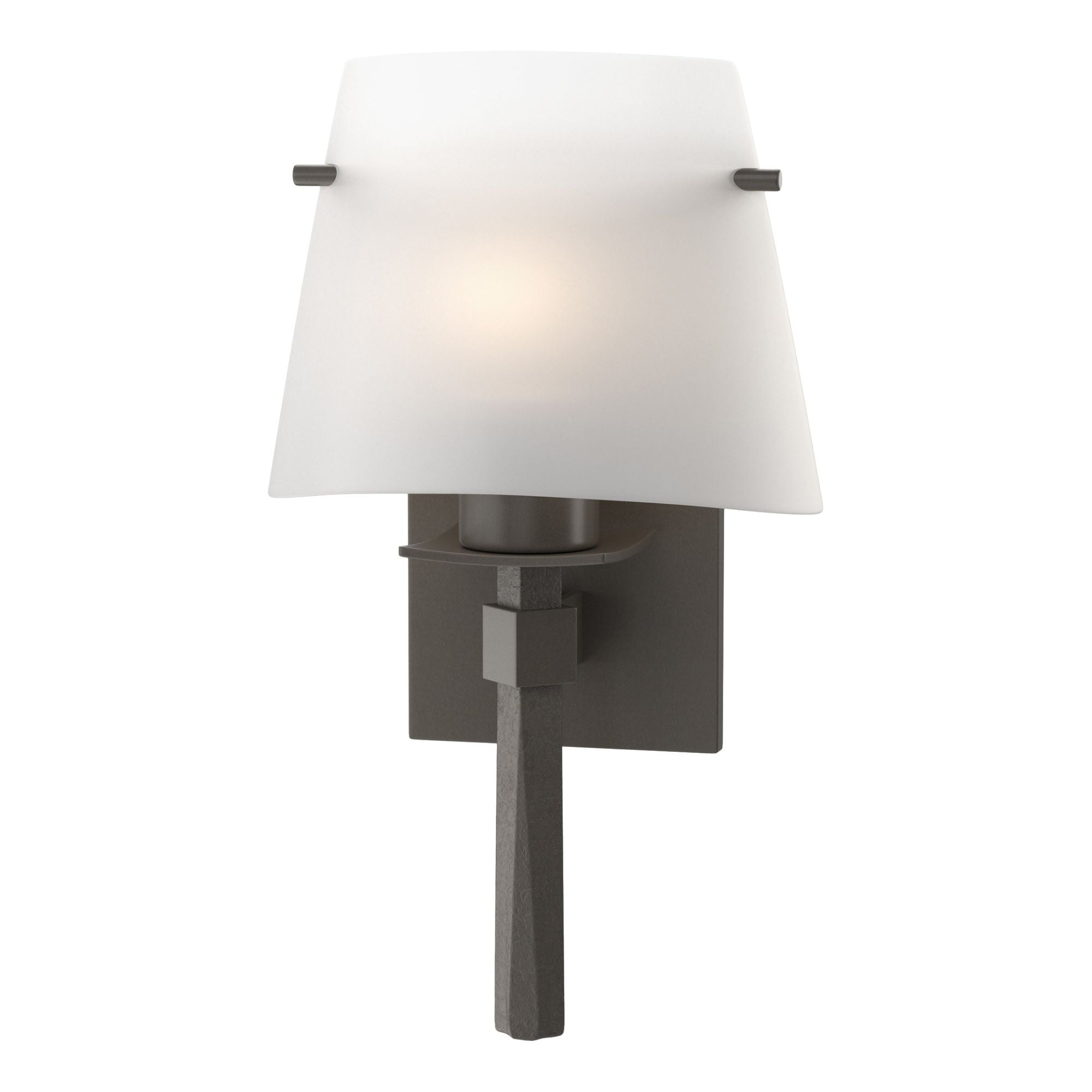 Beacon Hall Half Cone Glass Sconce 1-Light Opal Glass (GG) in Dark Smoke