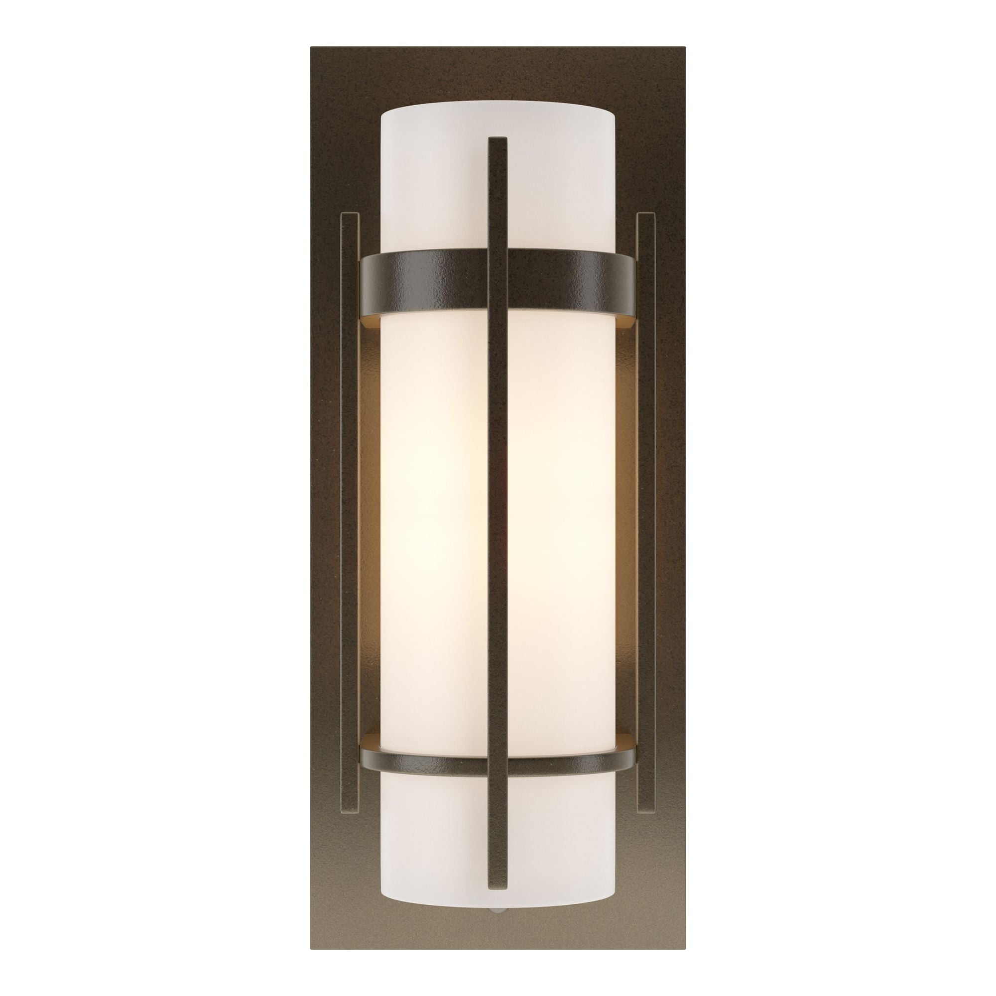 Banded with Bar Sconce 1-Light Opal Glass (GG) in Oil Rubbed Bronze