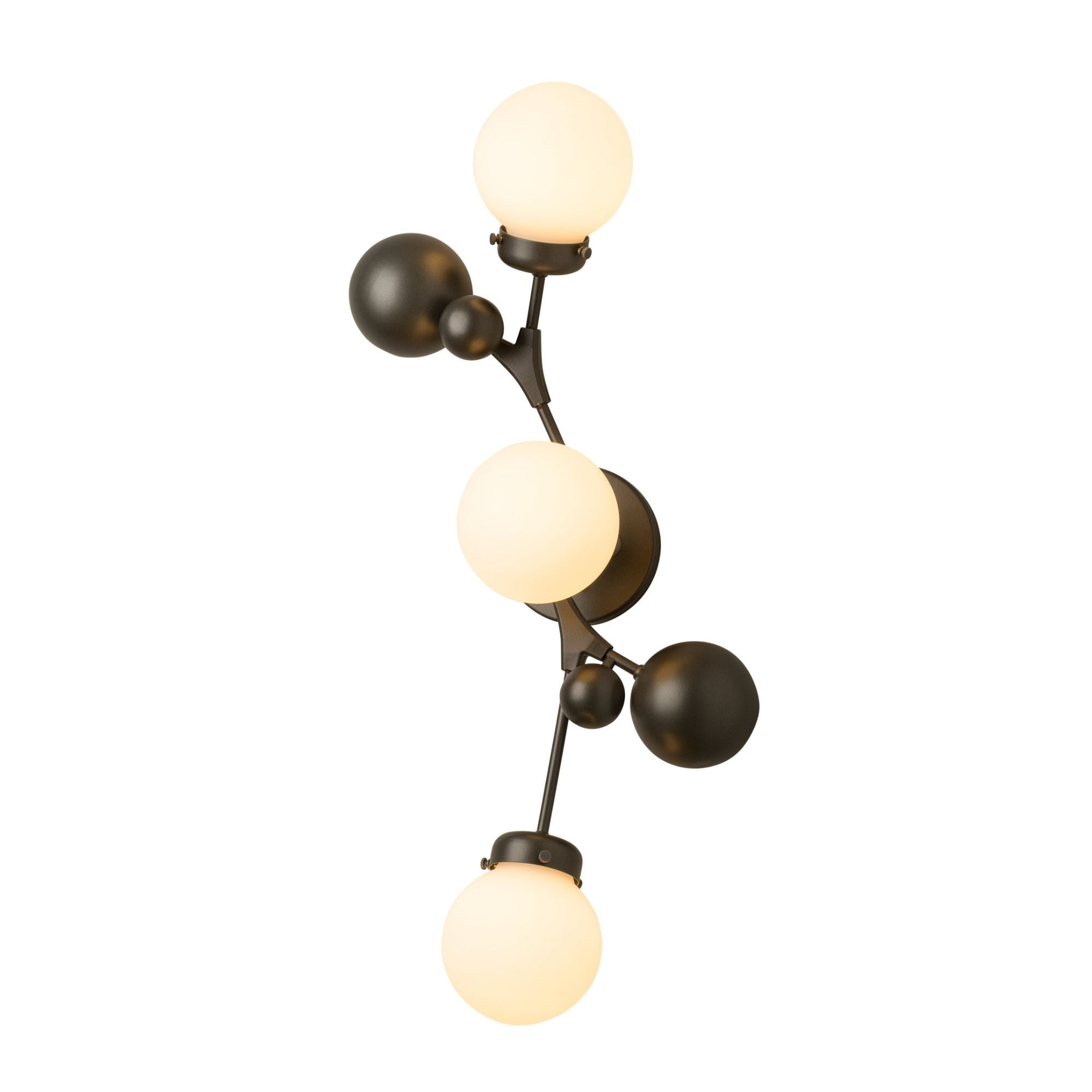 Sprig Sconce 3-Light Opal Glass (GG) in Dark Smoke