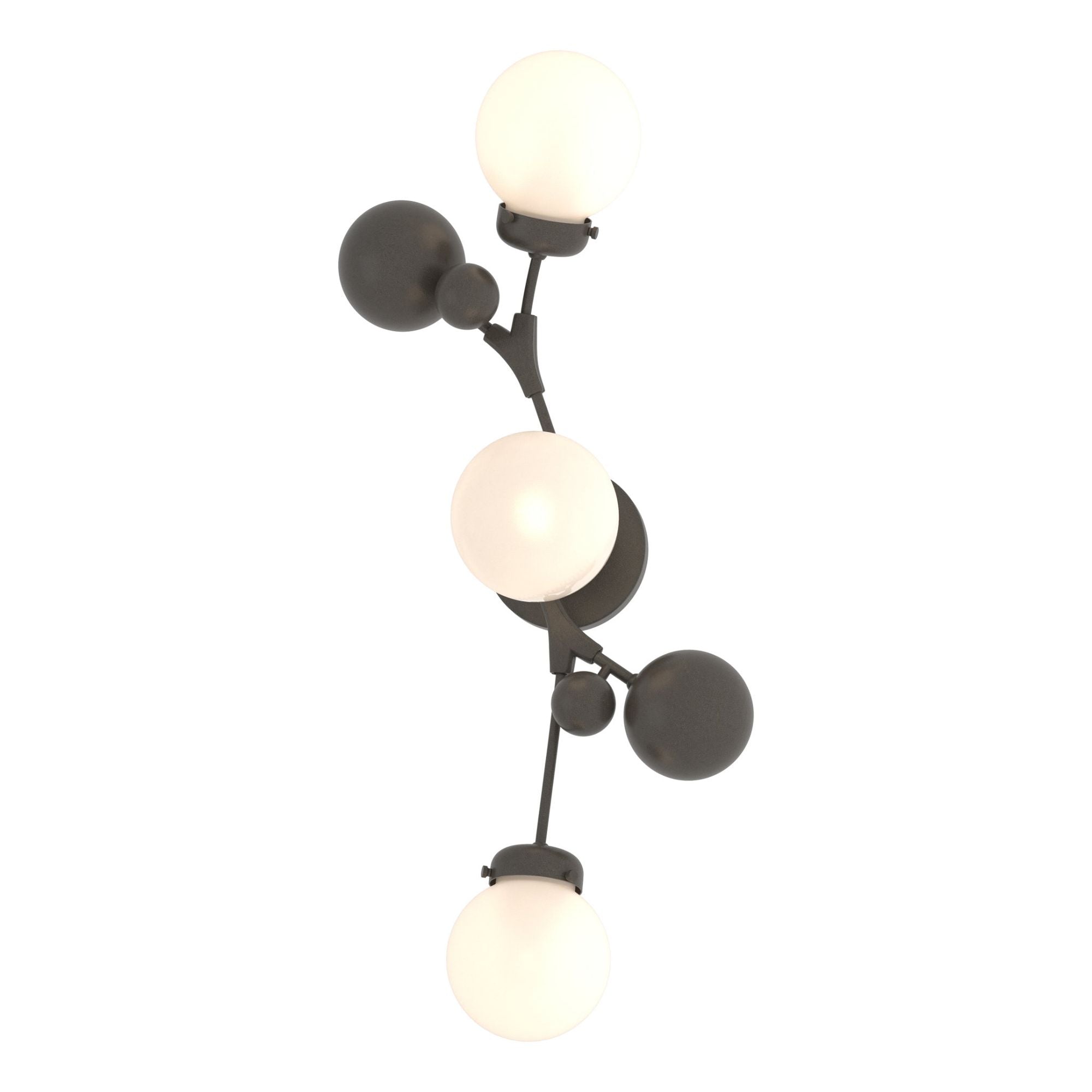 Sprig Sconce 3-Light Opal Glass (GG) in Dark Smoke