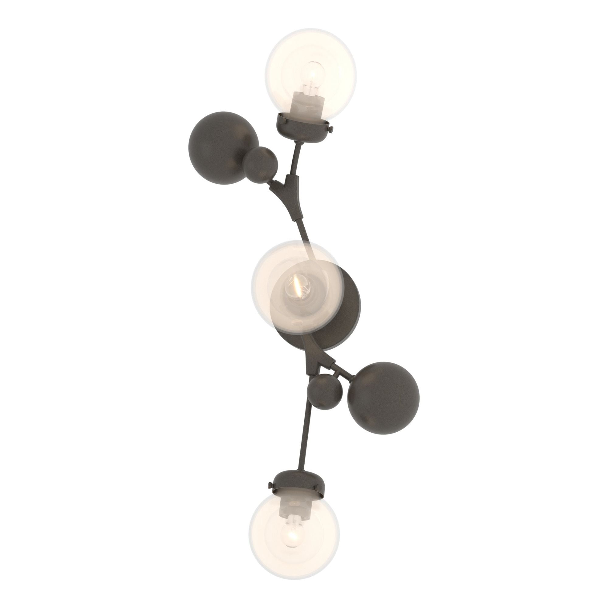 Sprig Sconce 3-Light Opaline Glass (WF) in Dark Smoke