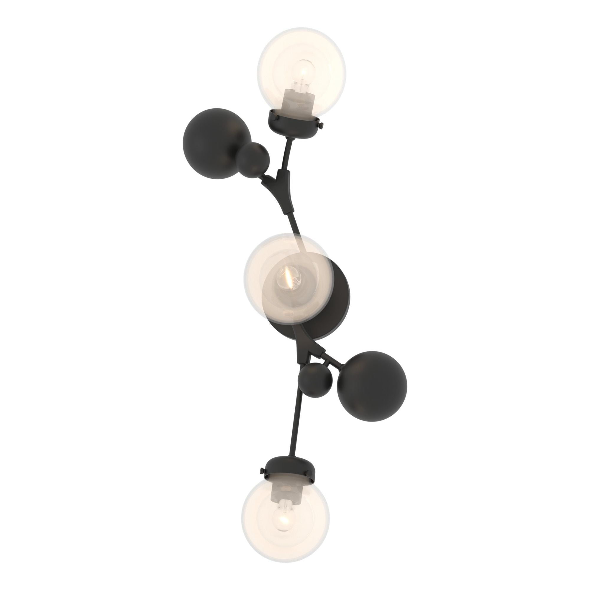 Sprig Sconce 3-Light Opaline Glass (WF) in Black
