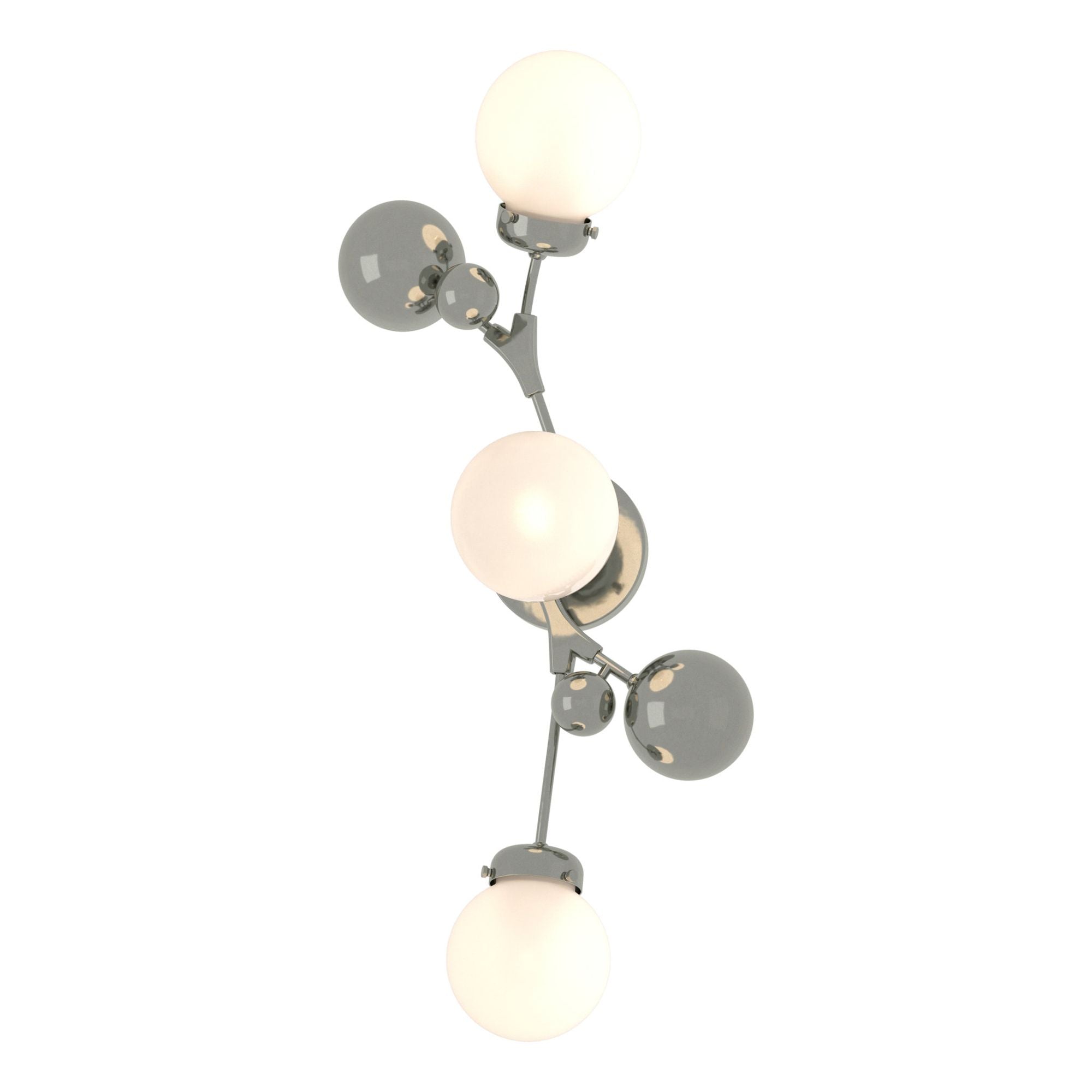 Sprig Sconce 3-Light Opal Glass (GG) in Sterling
